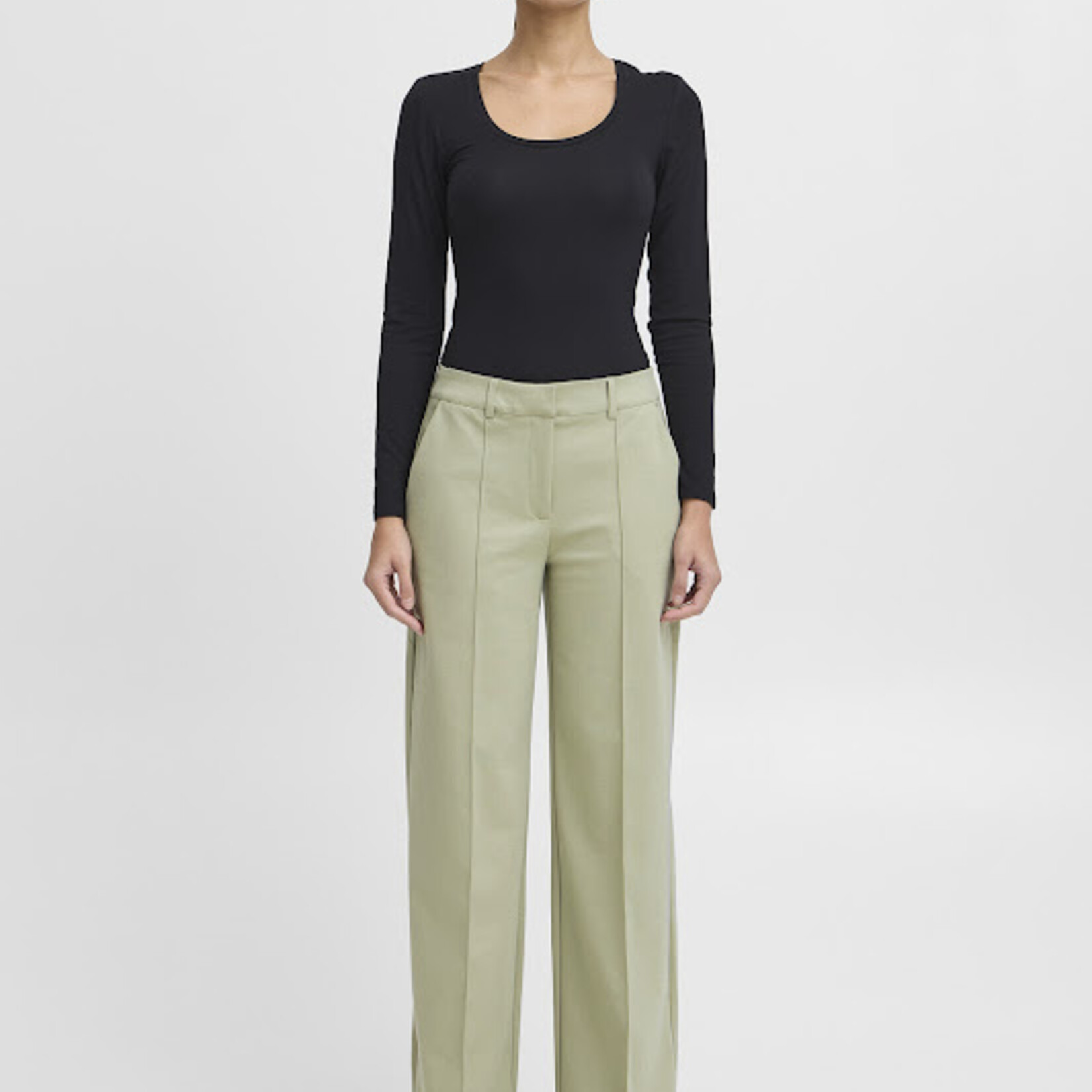 Ichi Pantalon Kate Jambe Droite - Tea