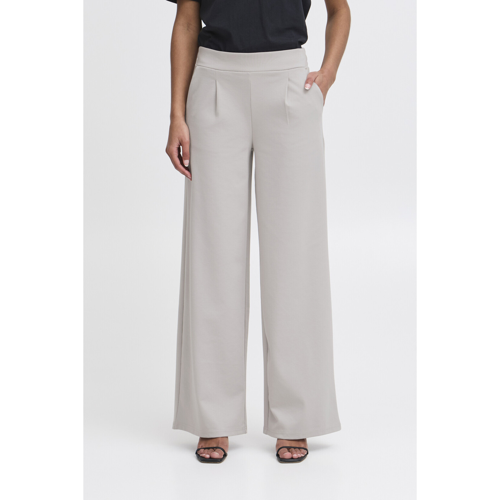 Ichi Pantalon Kate Jambe Droite - Opal Gray