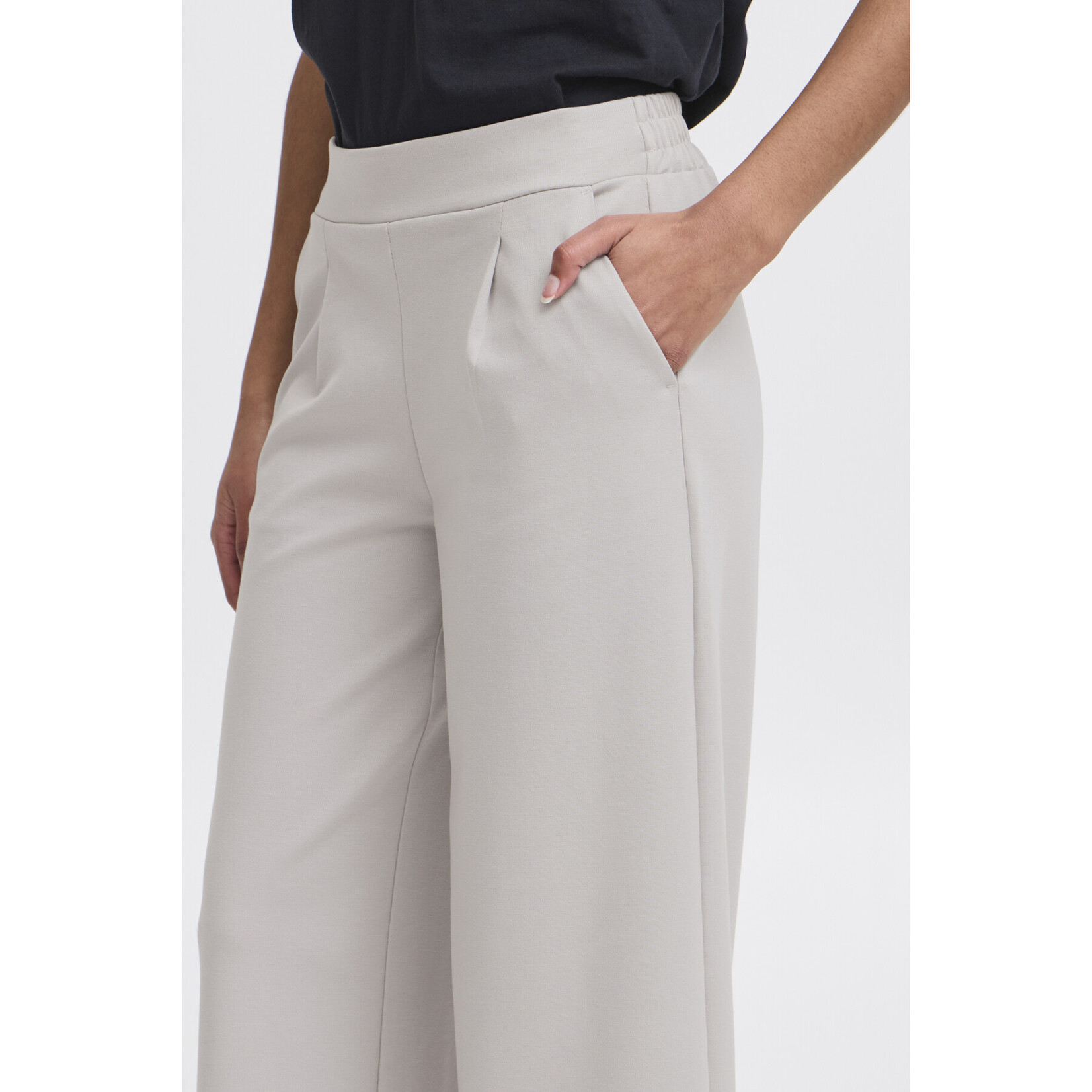 Ichi Pantalon Kate Jambe Droite - Opal Gray