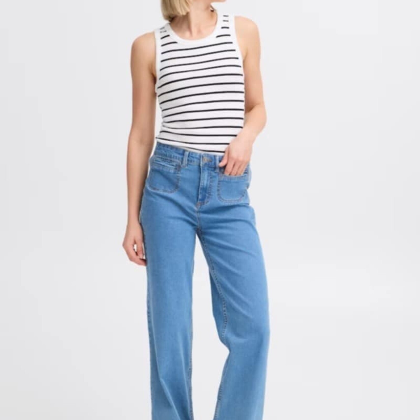 Fransa Top Hizamond - Black Mix