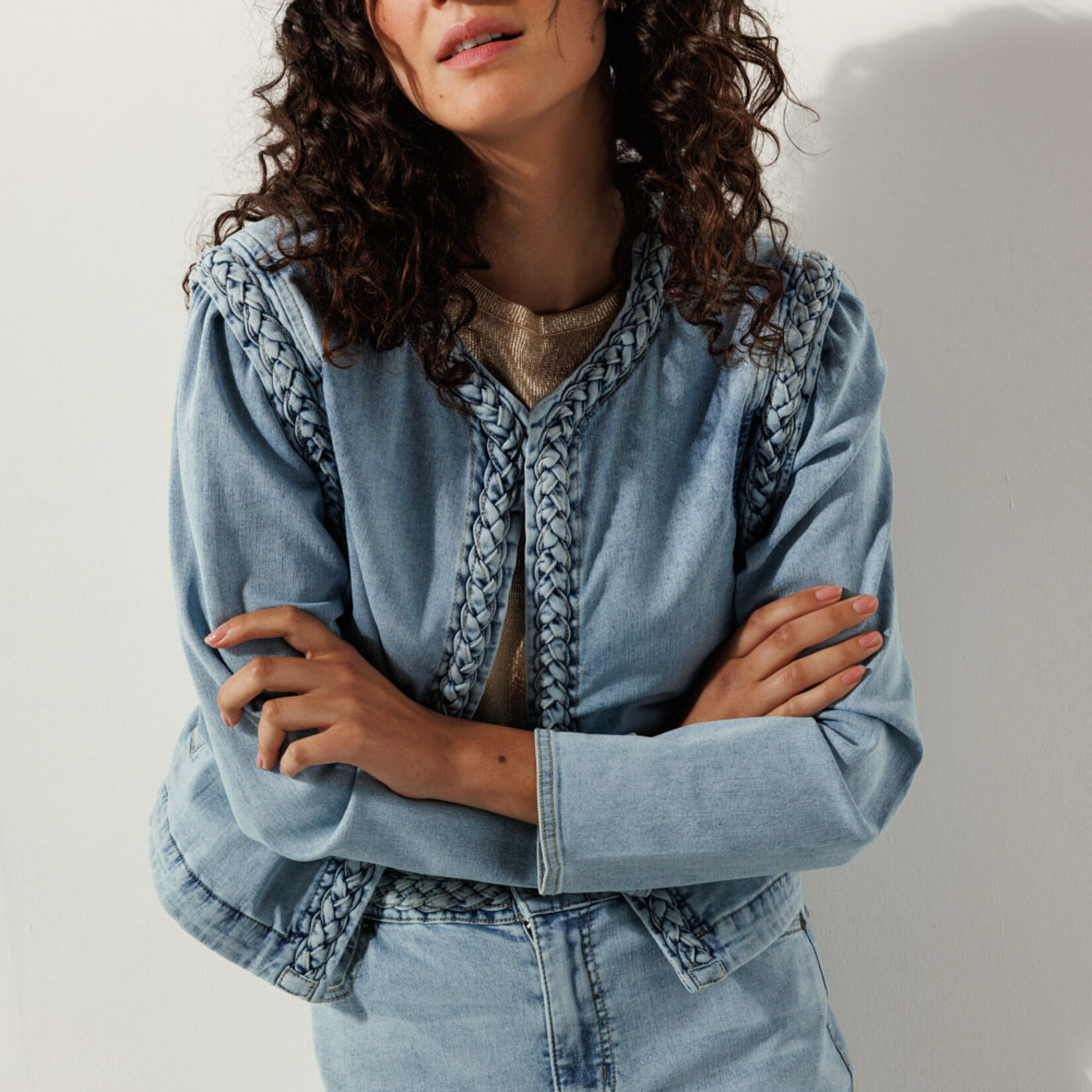 Tramontana Jacket jeans avec détail - Bleu