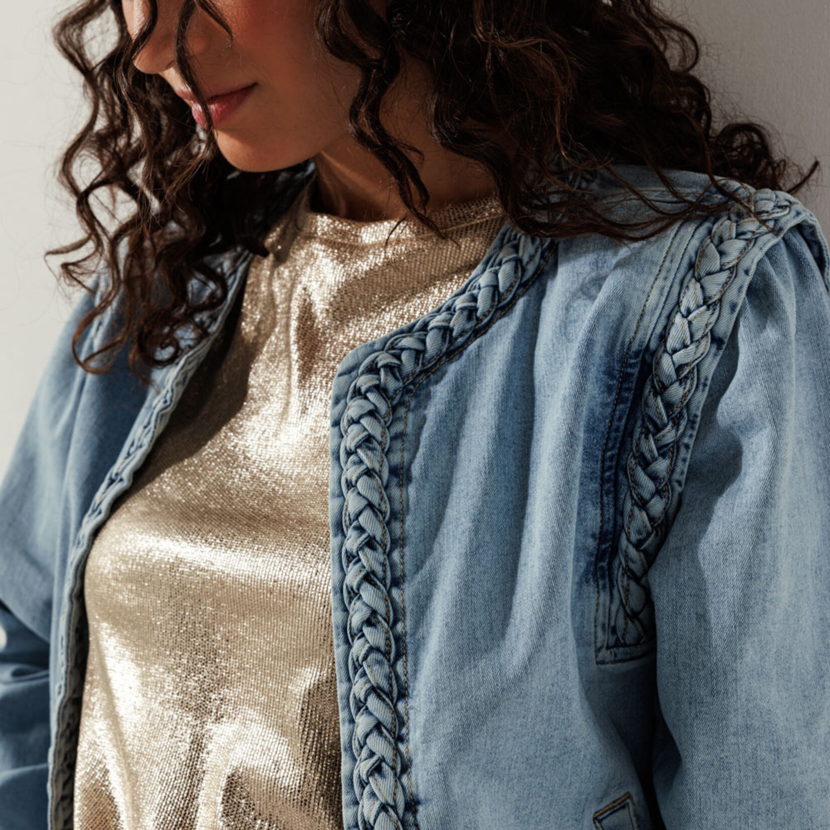 Tramontana Jacket jeans avec détail - Bleu