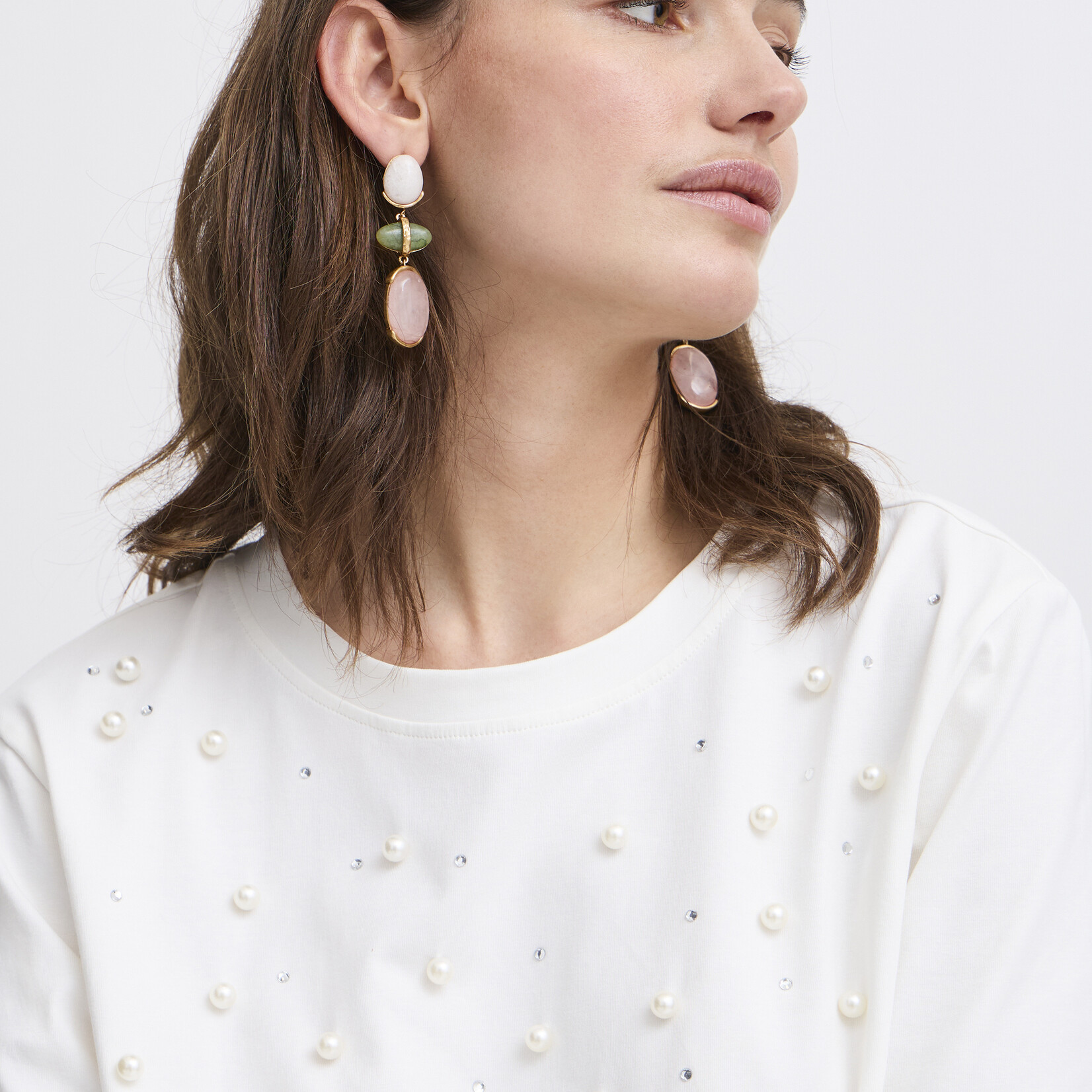 b.young T-Shirt Pandinna - Marshmallow