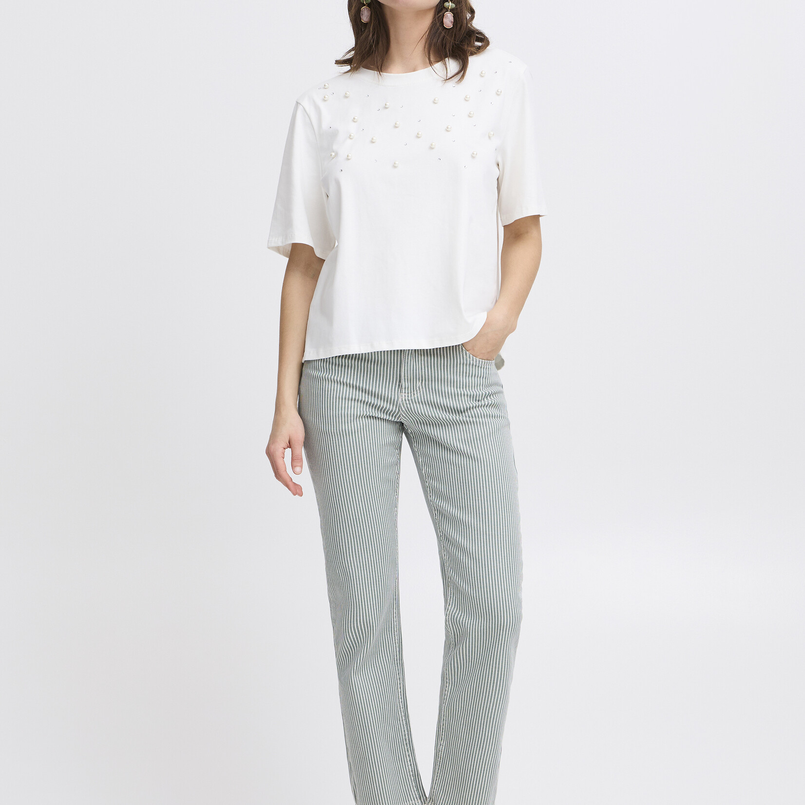 b.young T-Shirt Pandinna - Marshmallow