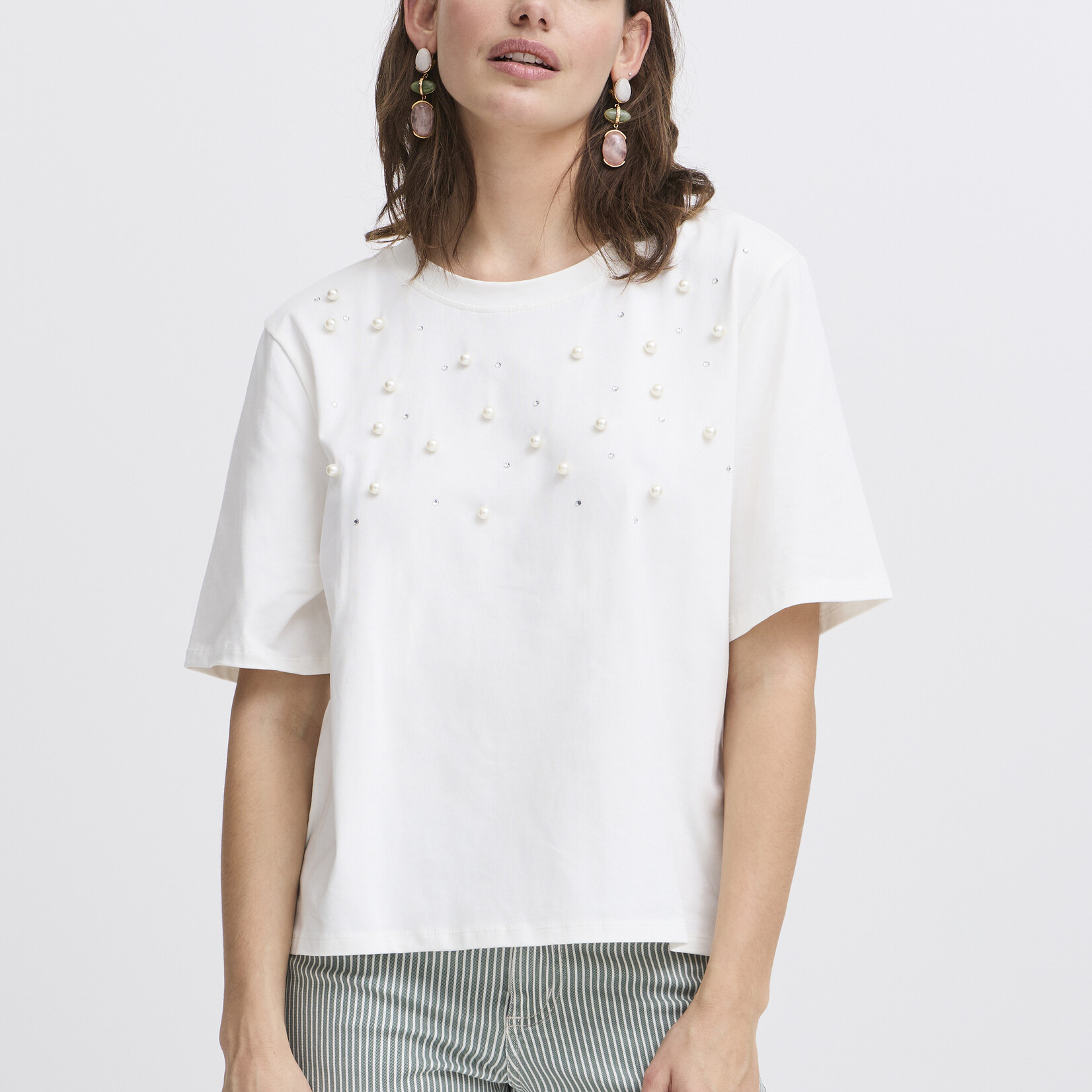 b.young T-Shirt Pandinna - Marshmallow