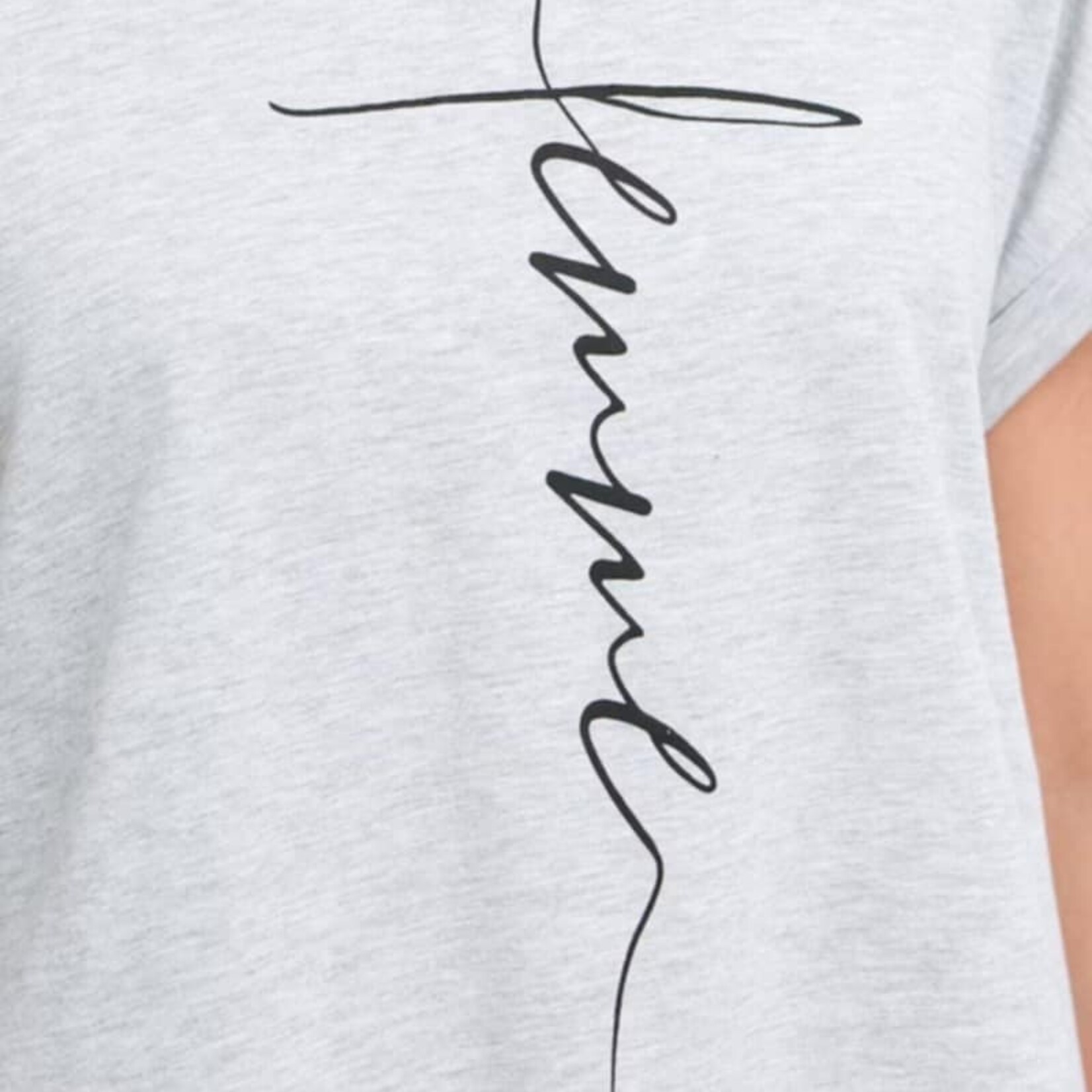 Fransa T-Shirt Edena - Light Grey Mélange