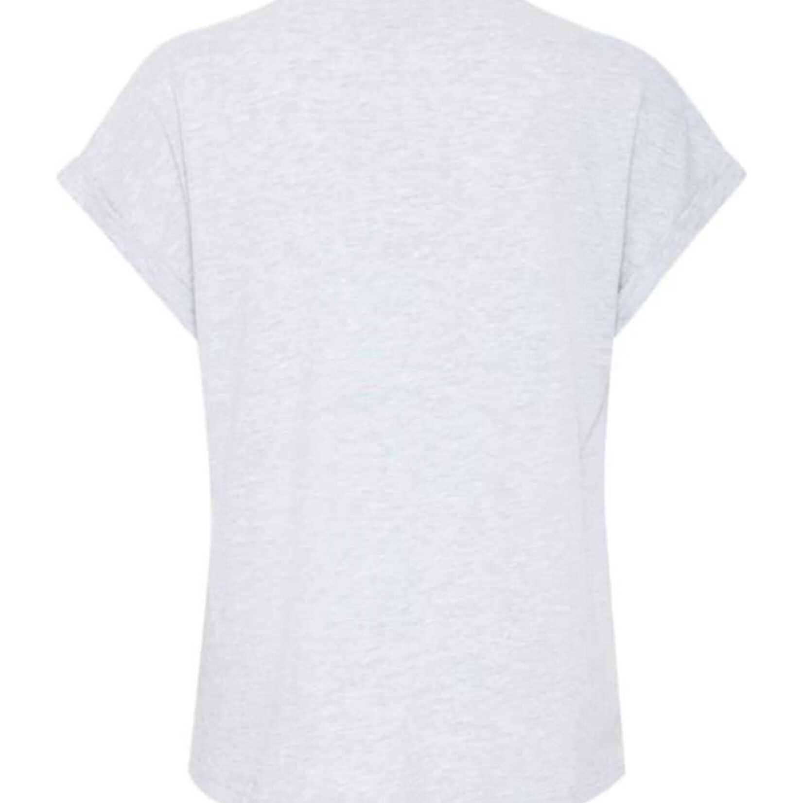 Fransa T-Shirt Edena - Light Grey Mélange