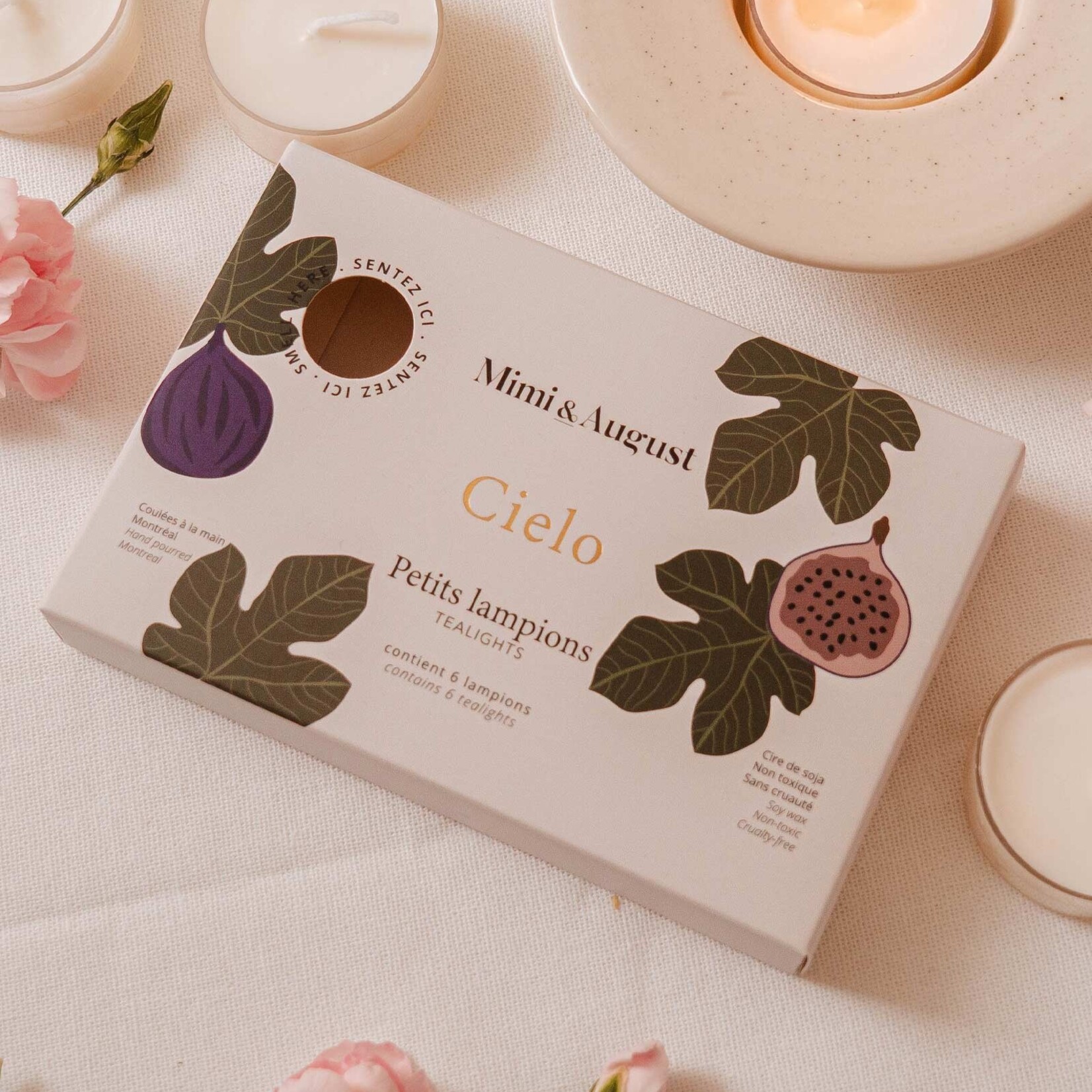 Mimi & August Ensemble de bougies Chauffe-plat - Cielo