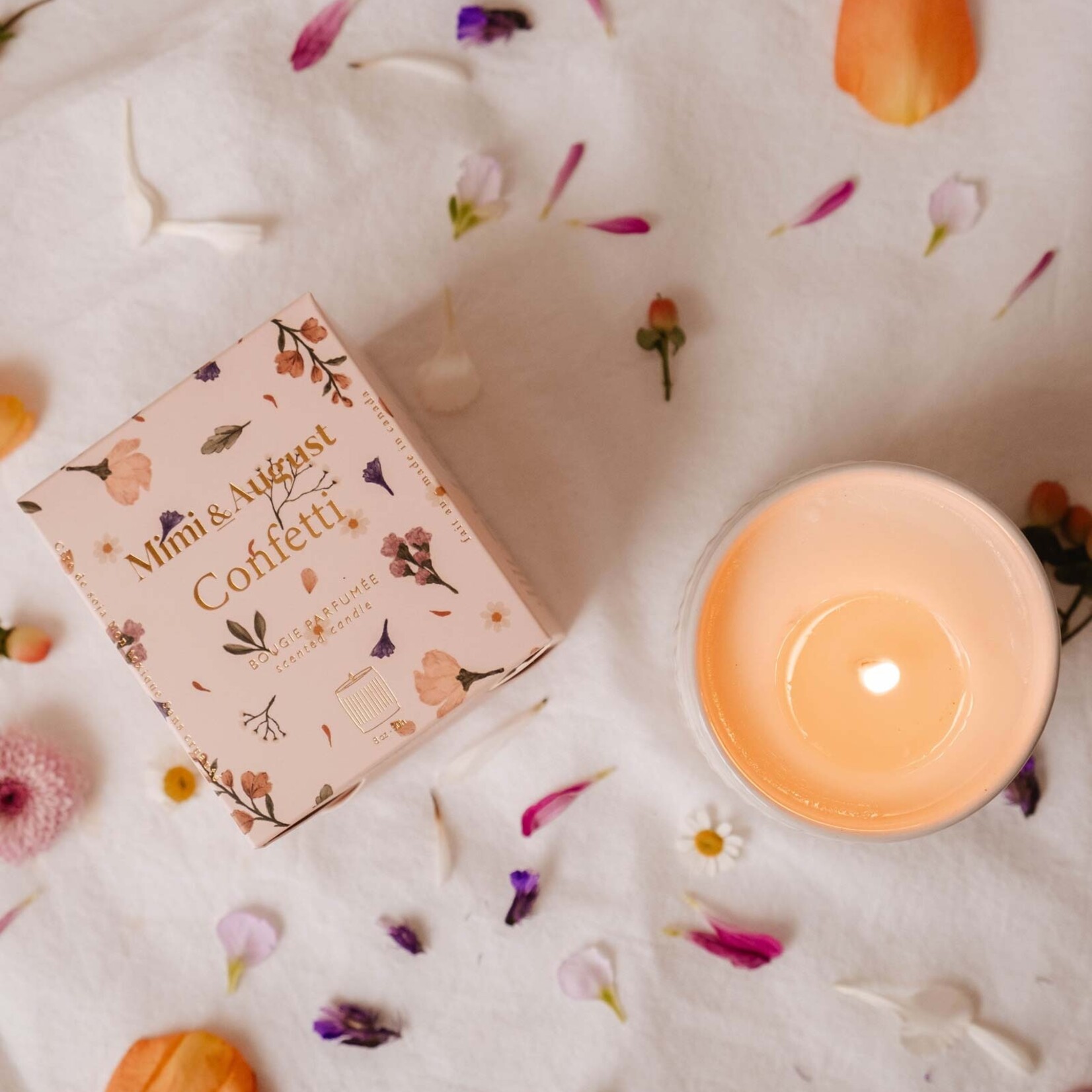 Mimi & August Confetti - Bougie réutilisable 8oz