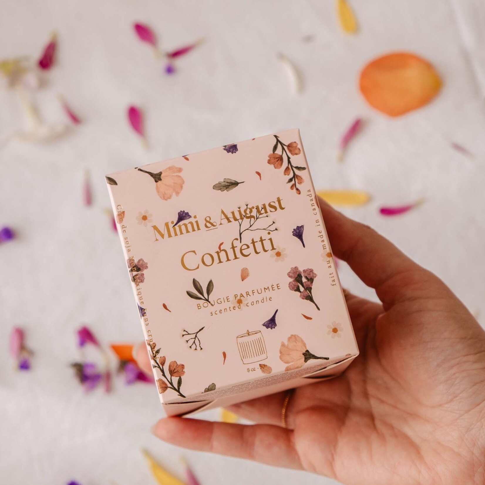 Mimi & August Confetti - Bougie réutilisable 8oz