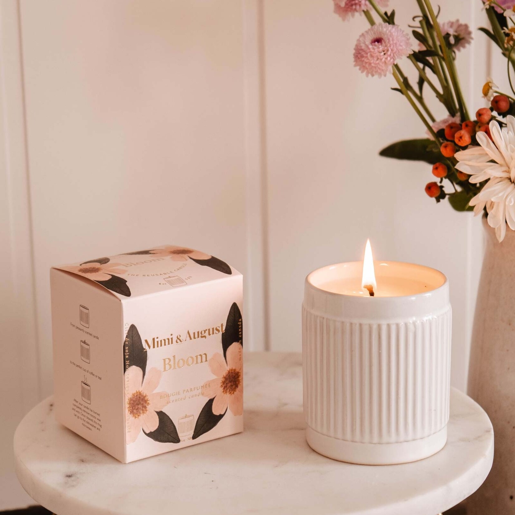 Mimi & August Bloom - Bougie réutilisable 8oz