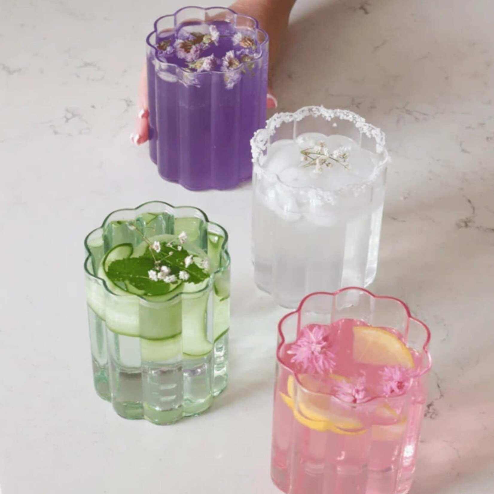 moi d'abord Verre fleur - Lilas
