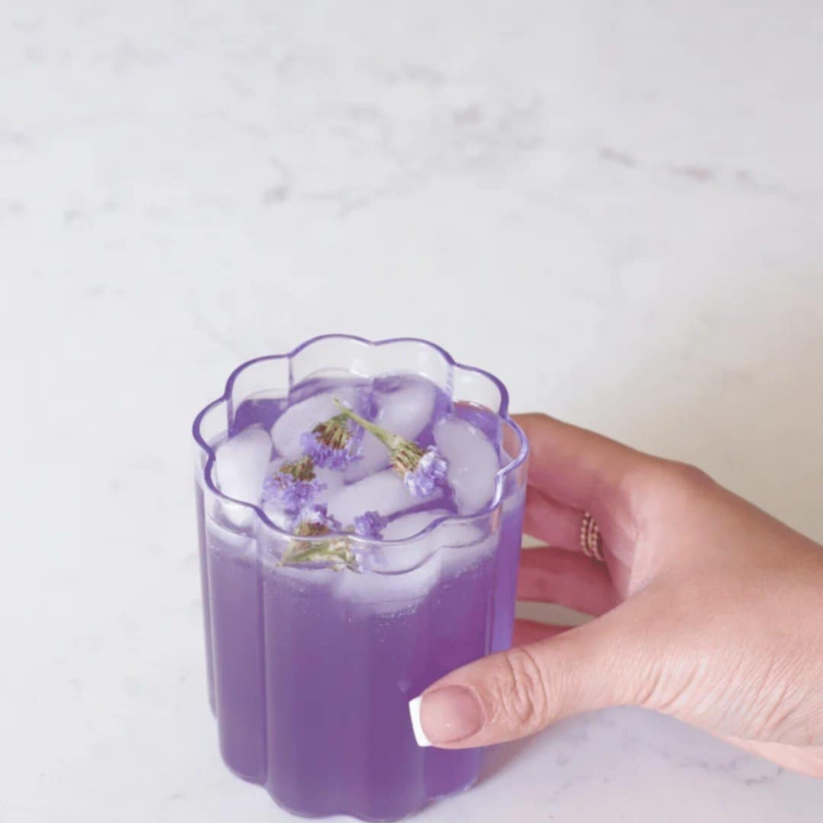 moi d'abord Verre fleur - Lilas