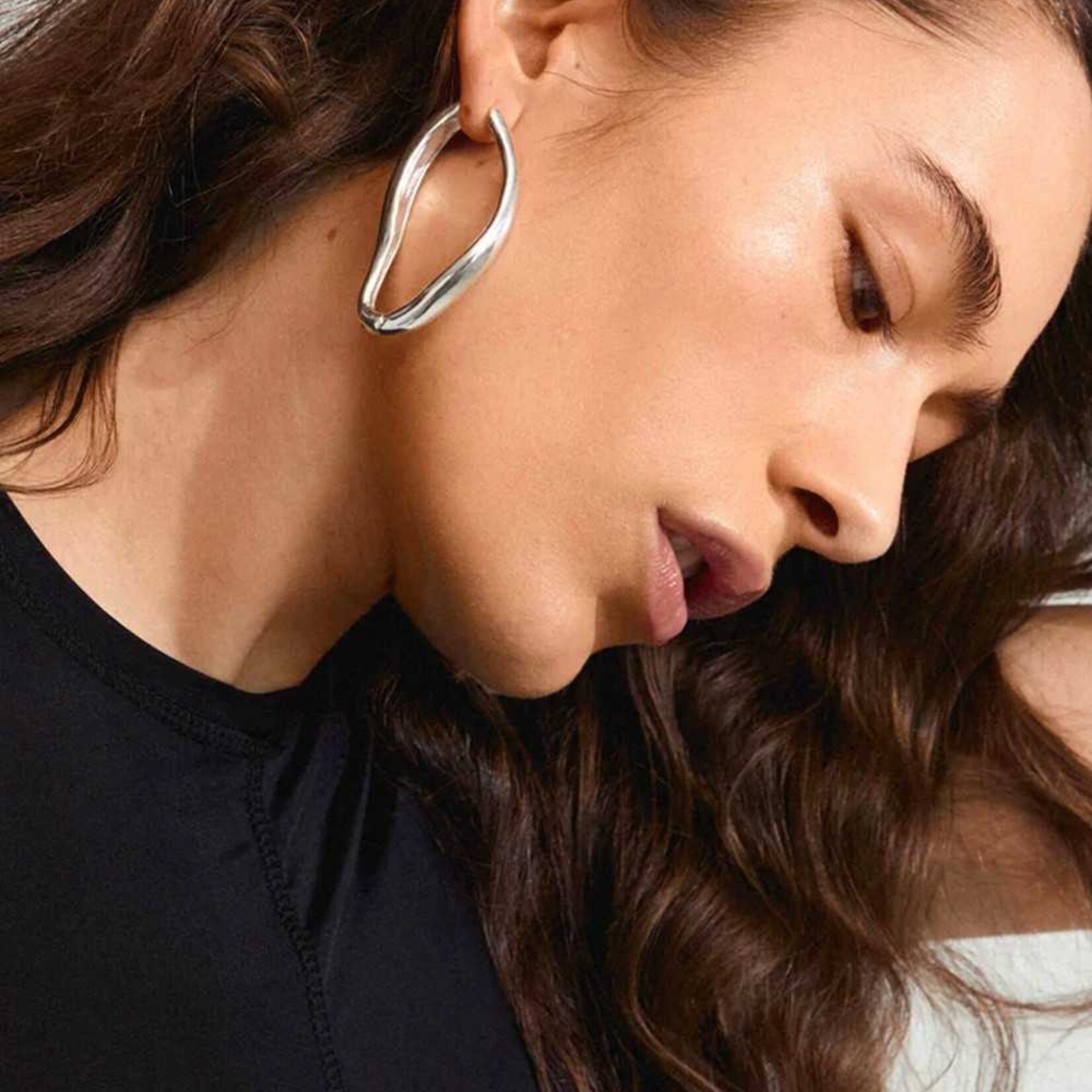 Pilgrim Dune boucle d'oreille Recyclé - Silver Plated