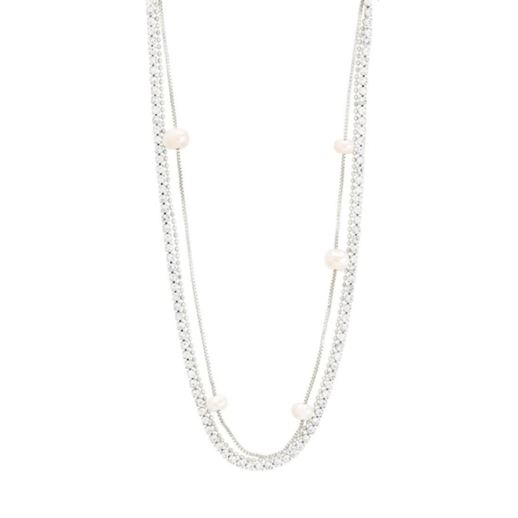 Pilgrim Starlight Collier Recyclé - Silver Plated
