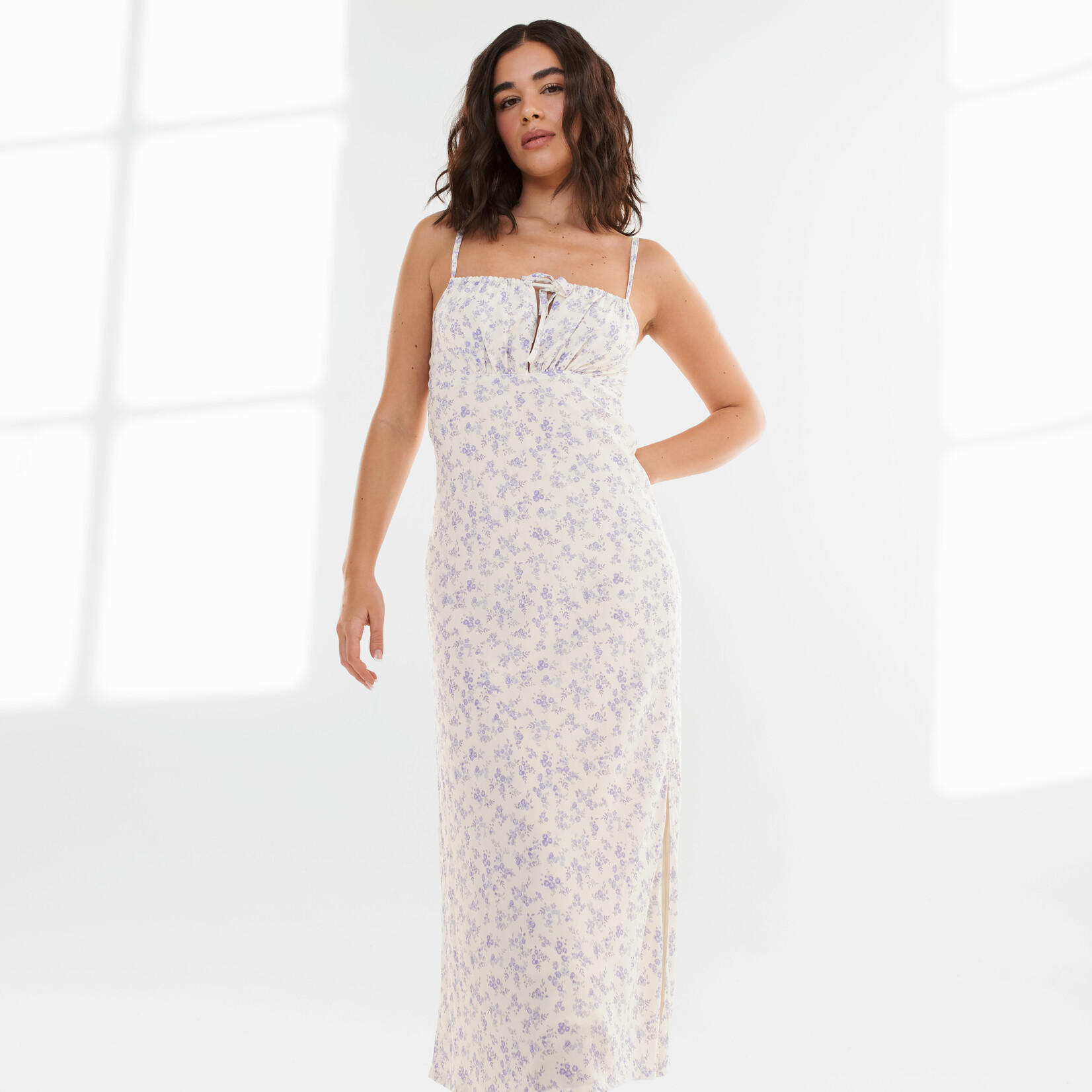 Daily Story Madeline robe - Blue floral