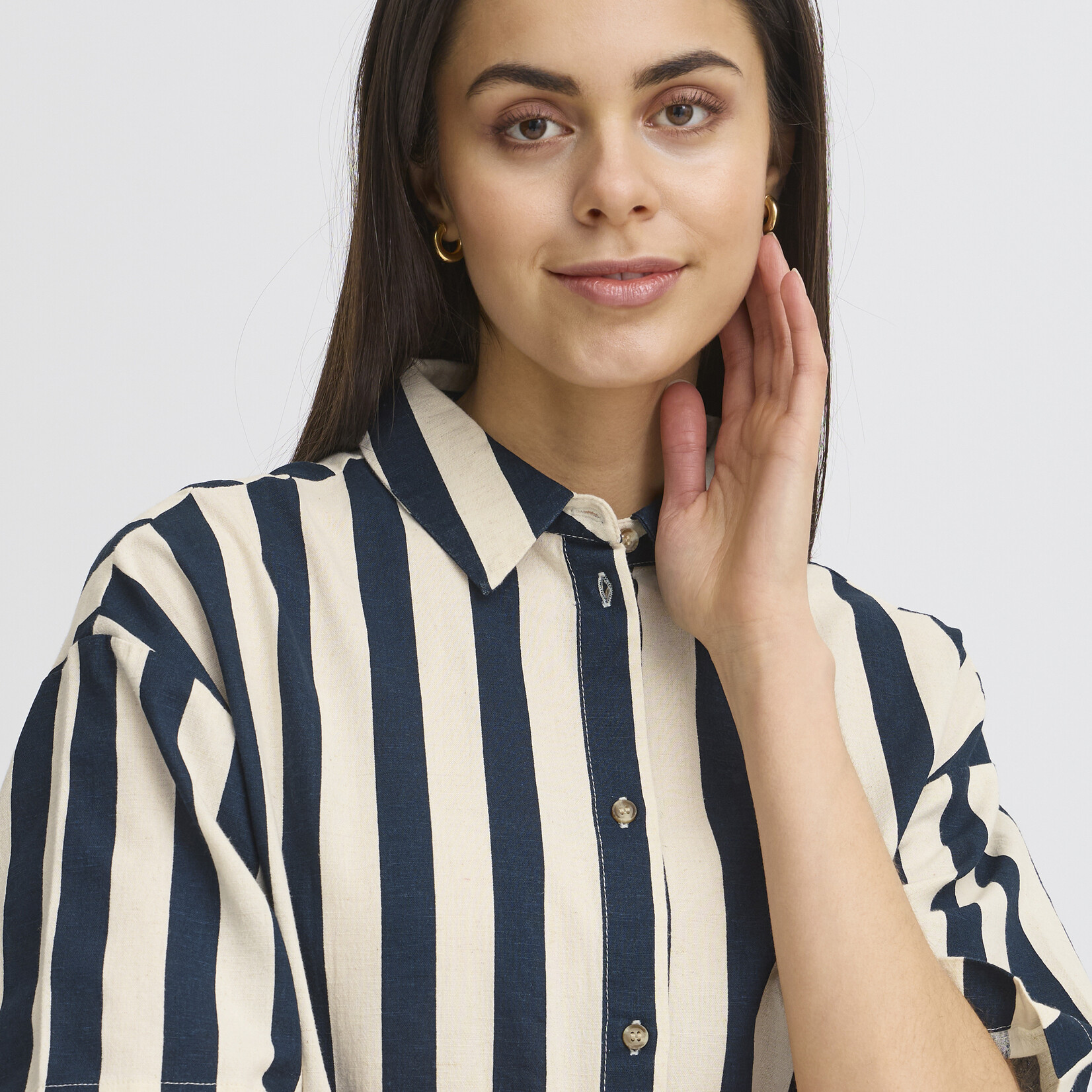 Fransa Chemise Maddie - Navy Blazer Mix