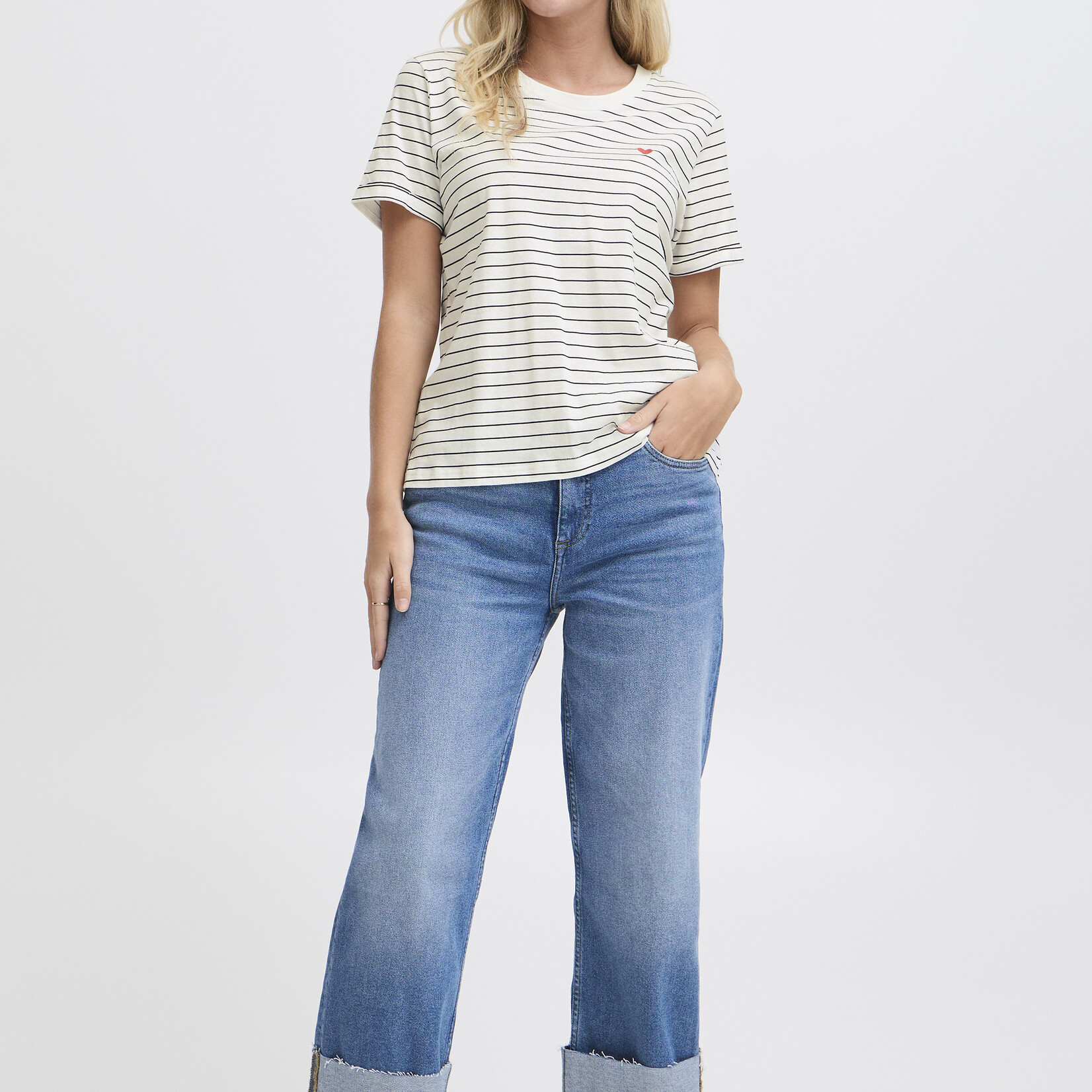Fransa T-Shirt Amora - Blanc