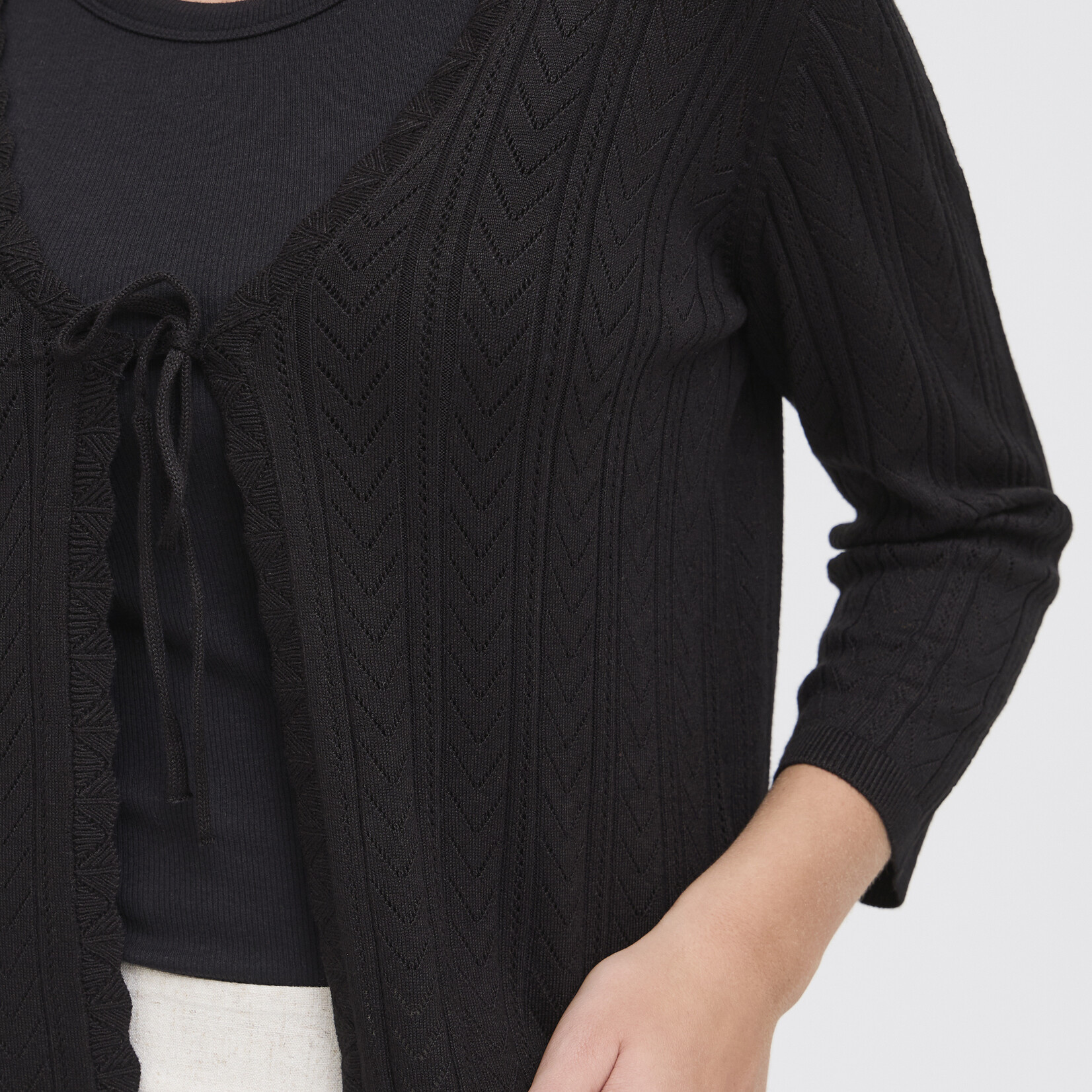 Fransa Cardigan Lora - Black