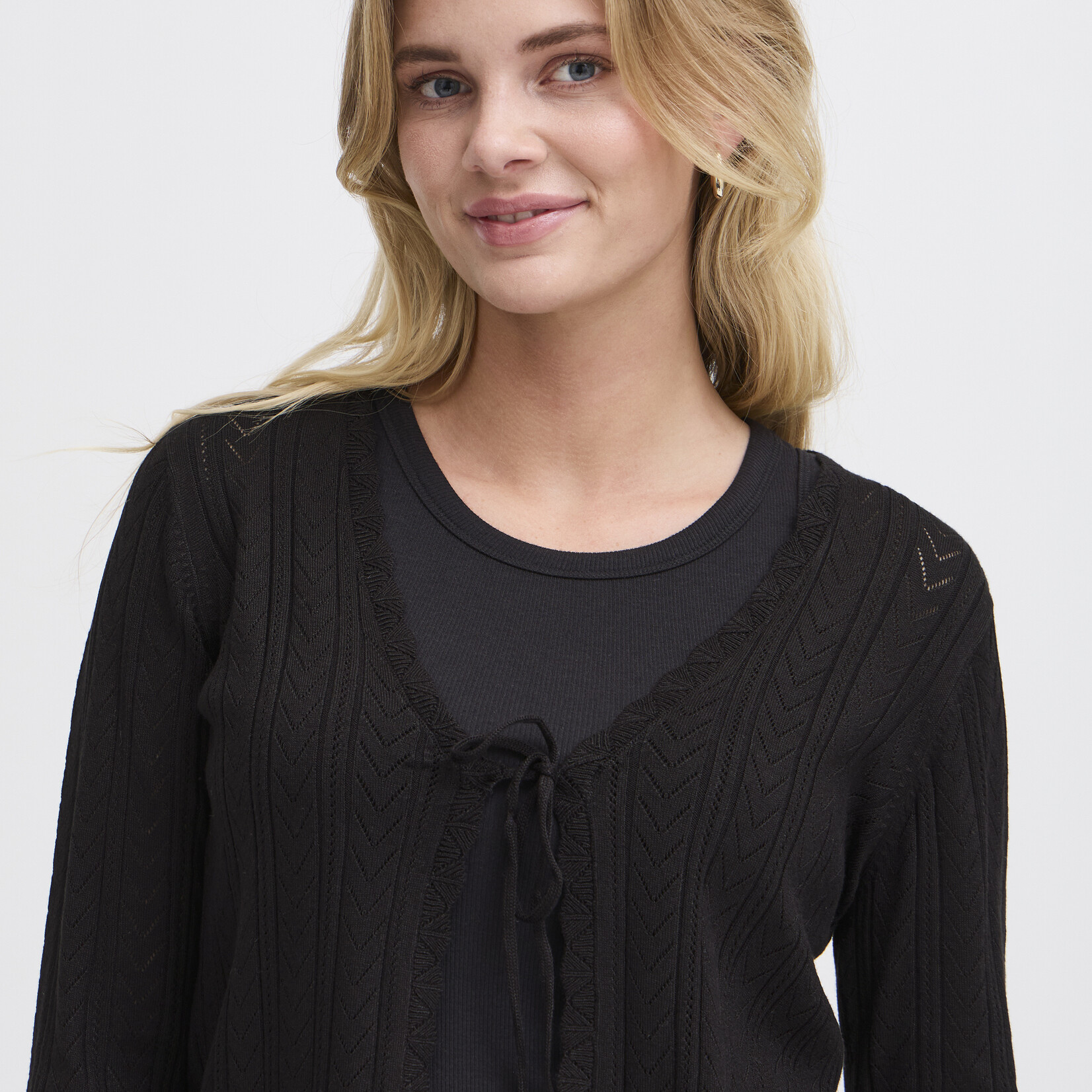 Fransa Cardigan Lora - Black