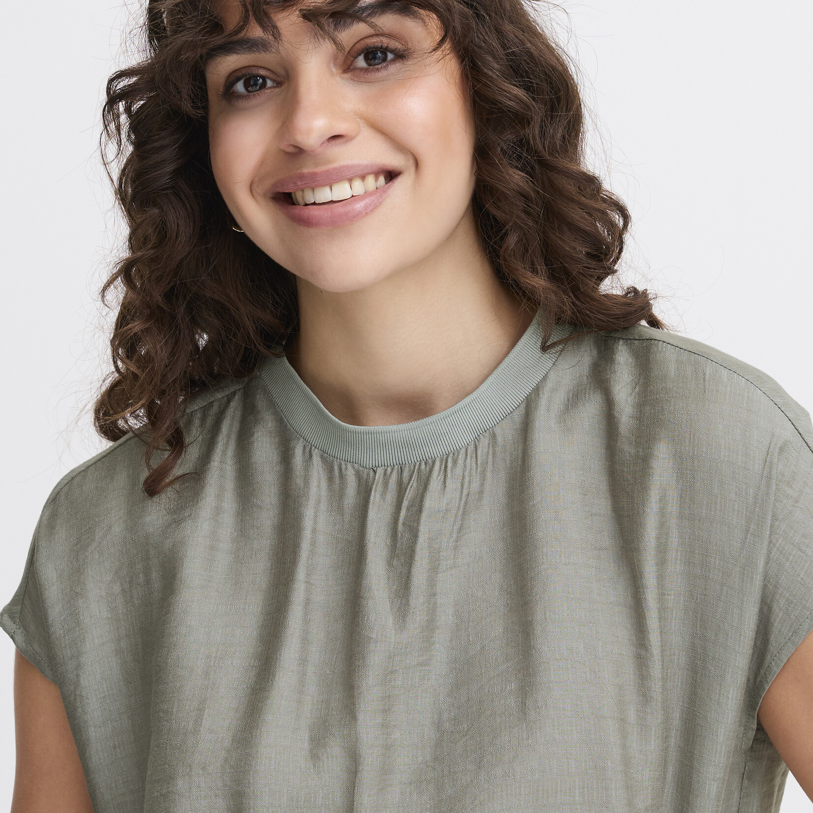 Fransa Blouse Ariana - Agave Green