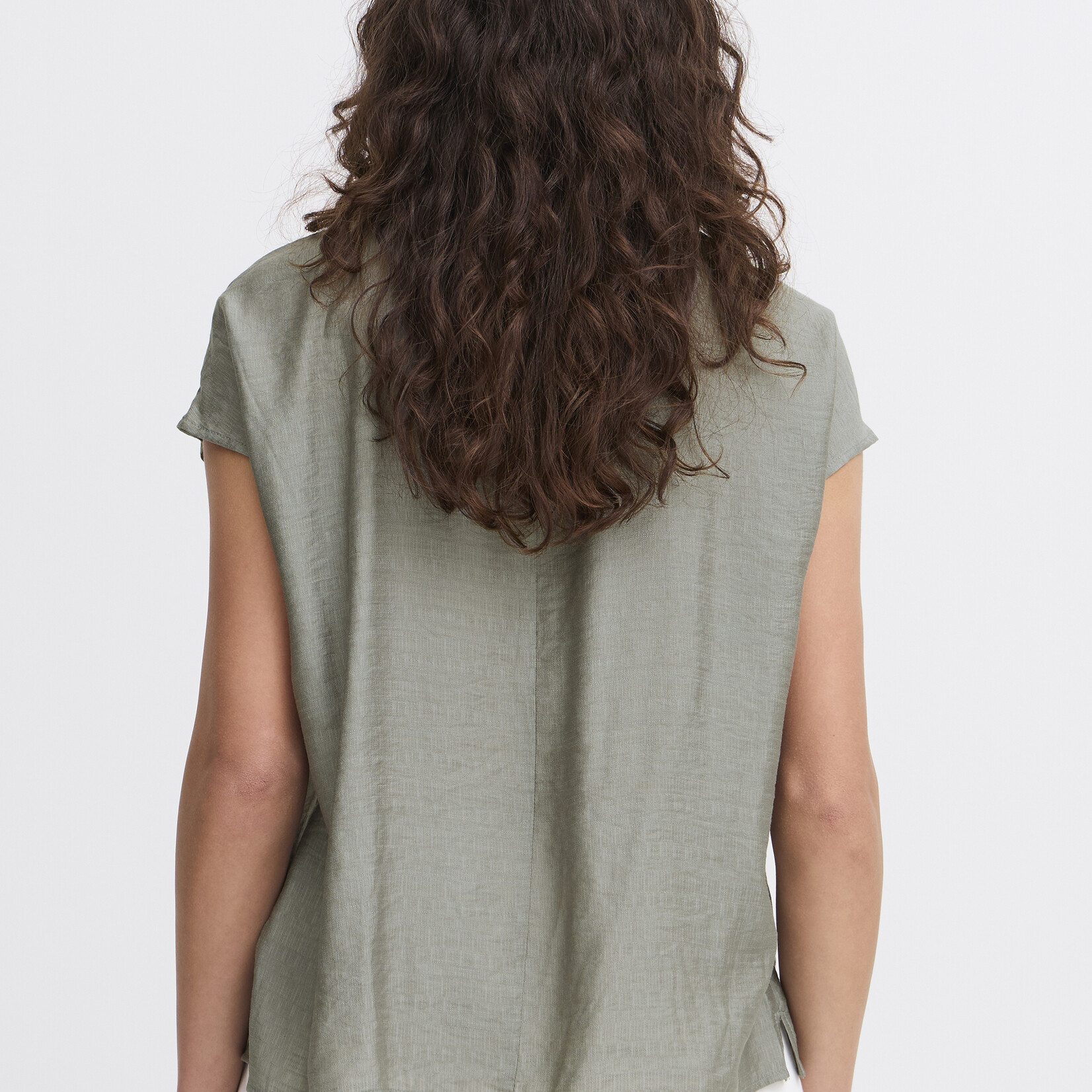 Fransa Blouse Ariana - Agave Green