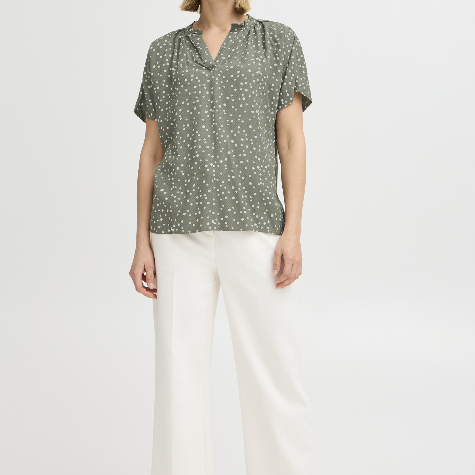 Fransa Blouse Kamma - Agave Green