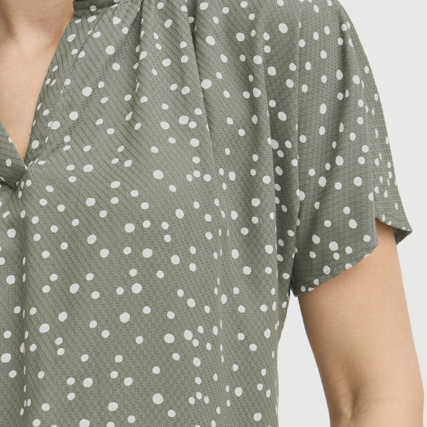 Fransa Blouse Kamma - Agave Green