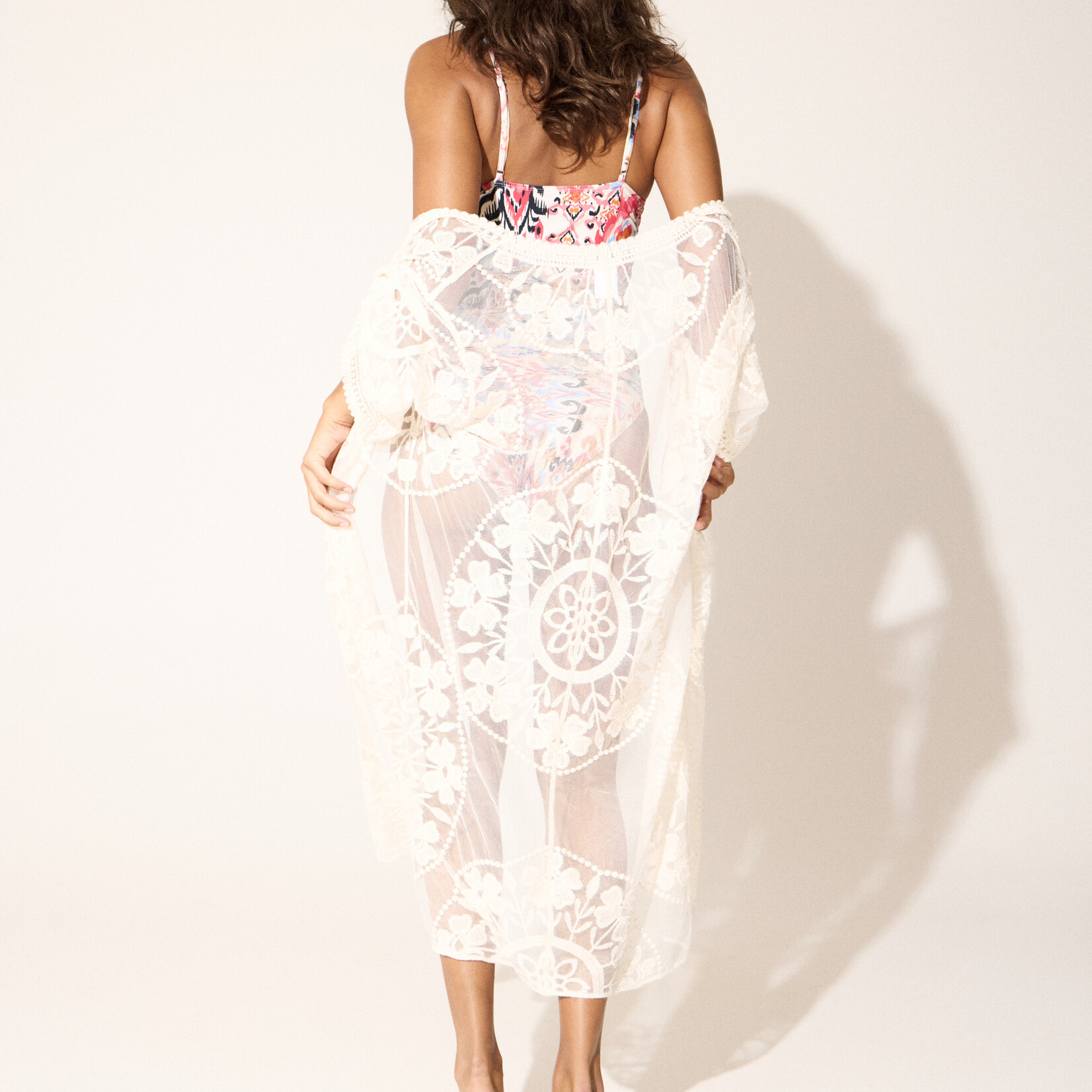 Ichi Cache-maillot Abree avec Broderie - Cloud Dancer