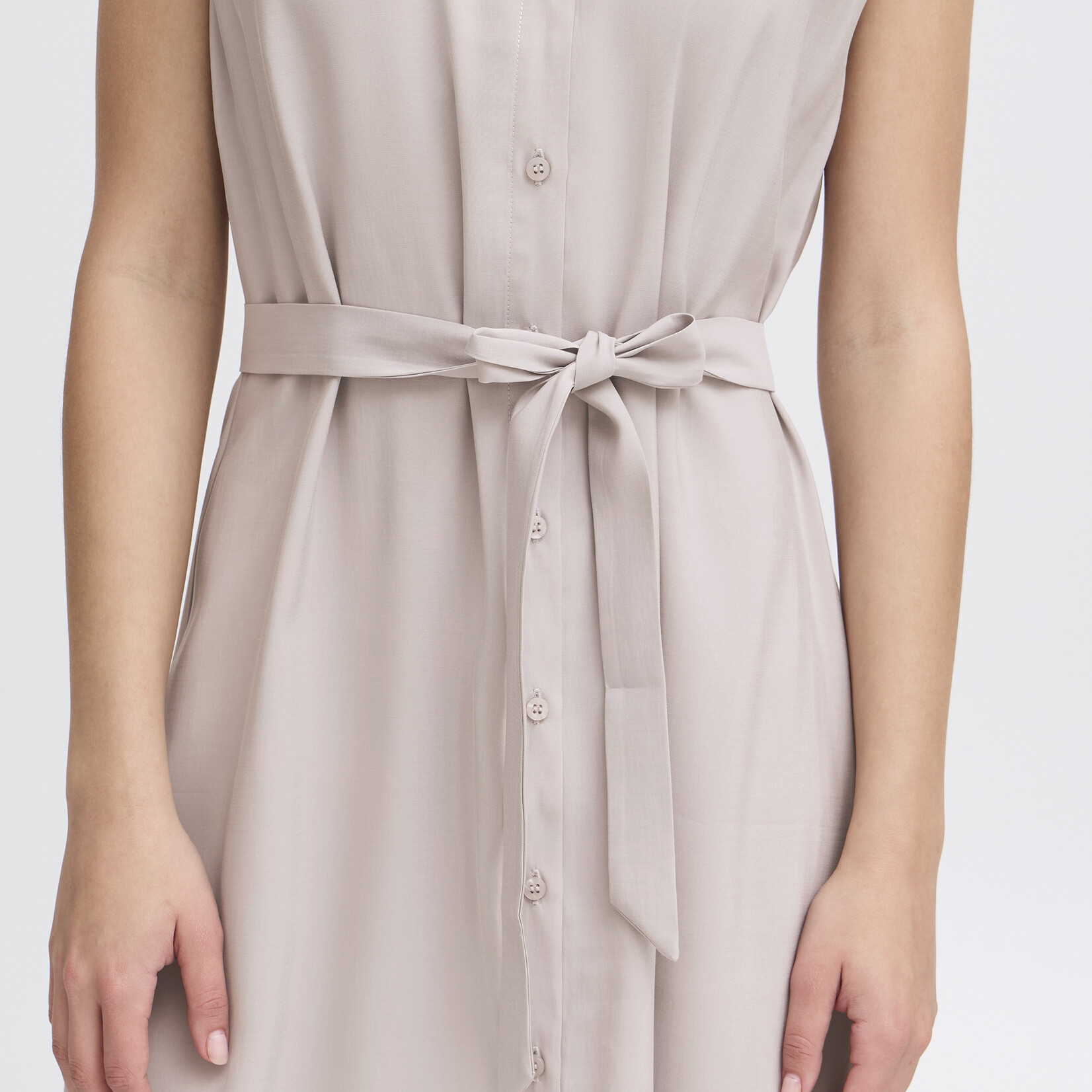 Ichi Robe Cinoma Col Chemise - Opal Gray