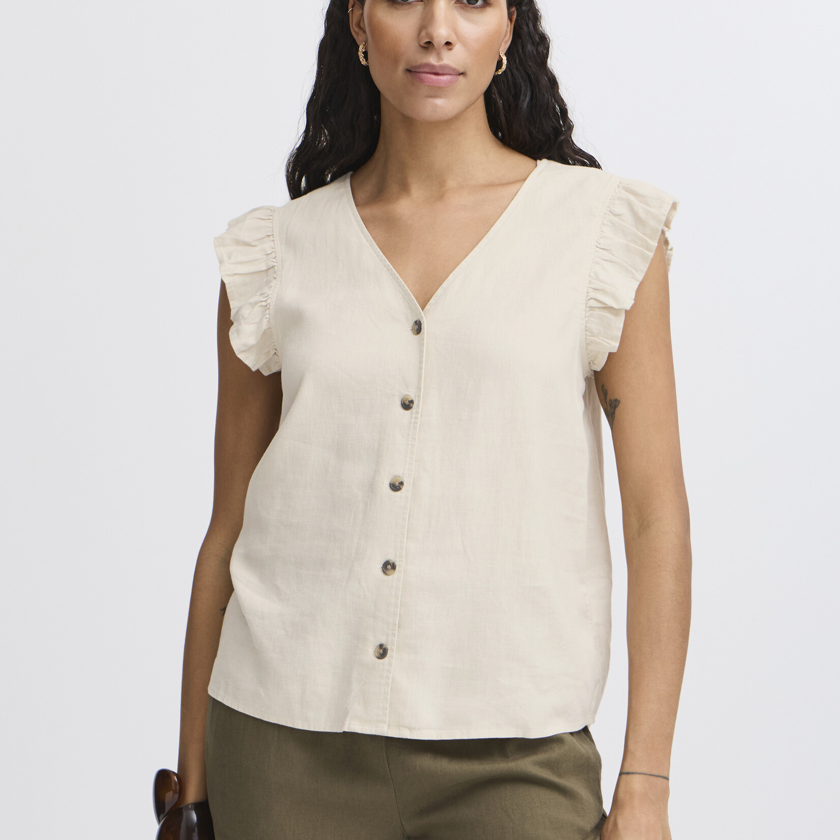 b.young Blouse à Volant Falakka - Rainy