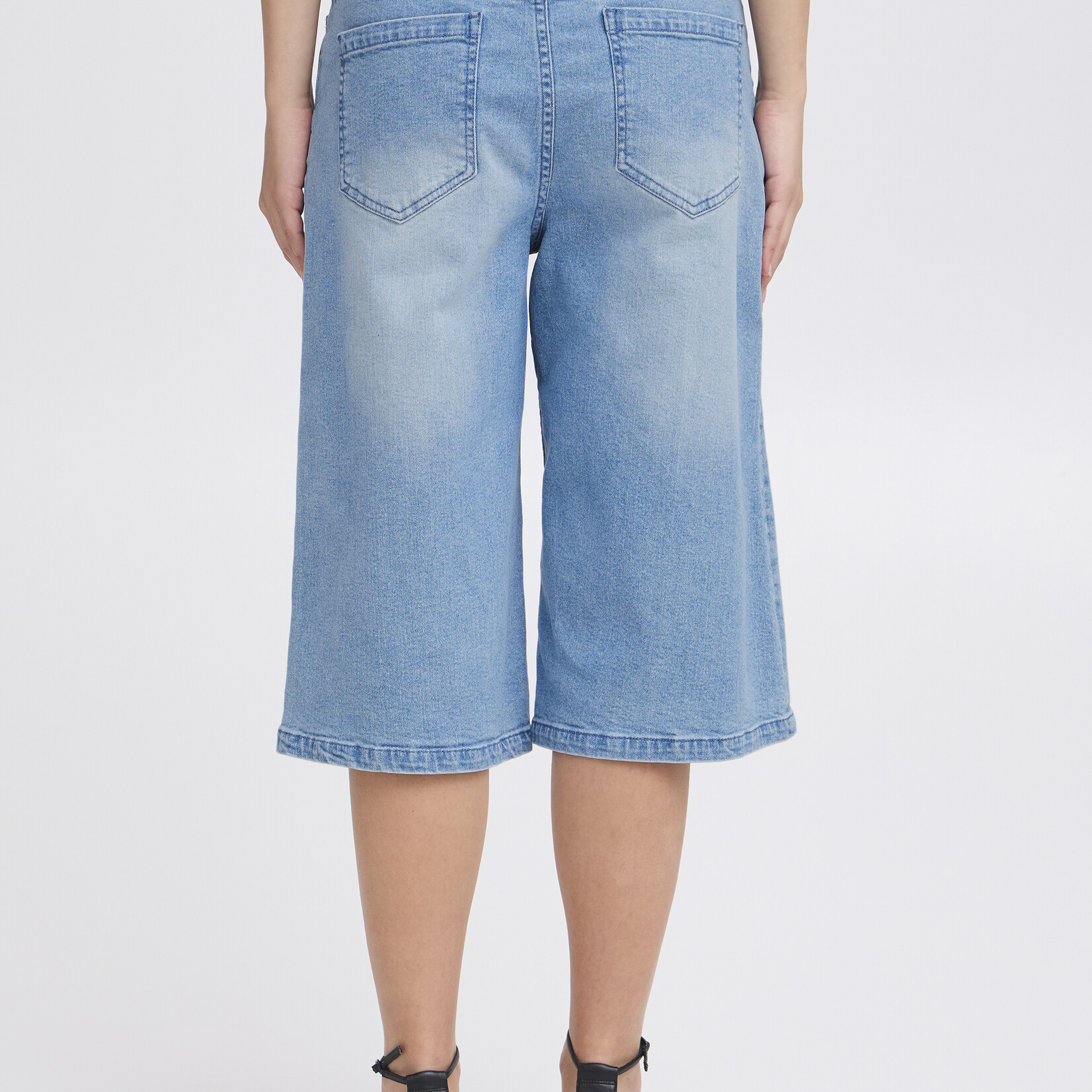 Ichi Short Cally  - Light Blue Washed