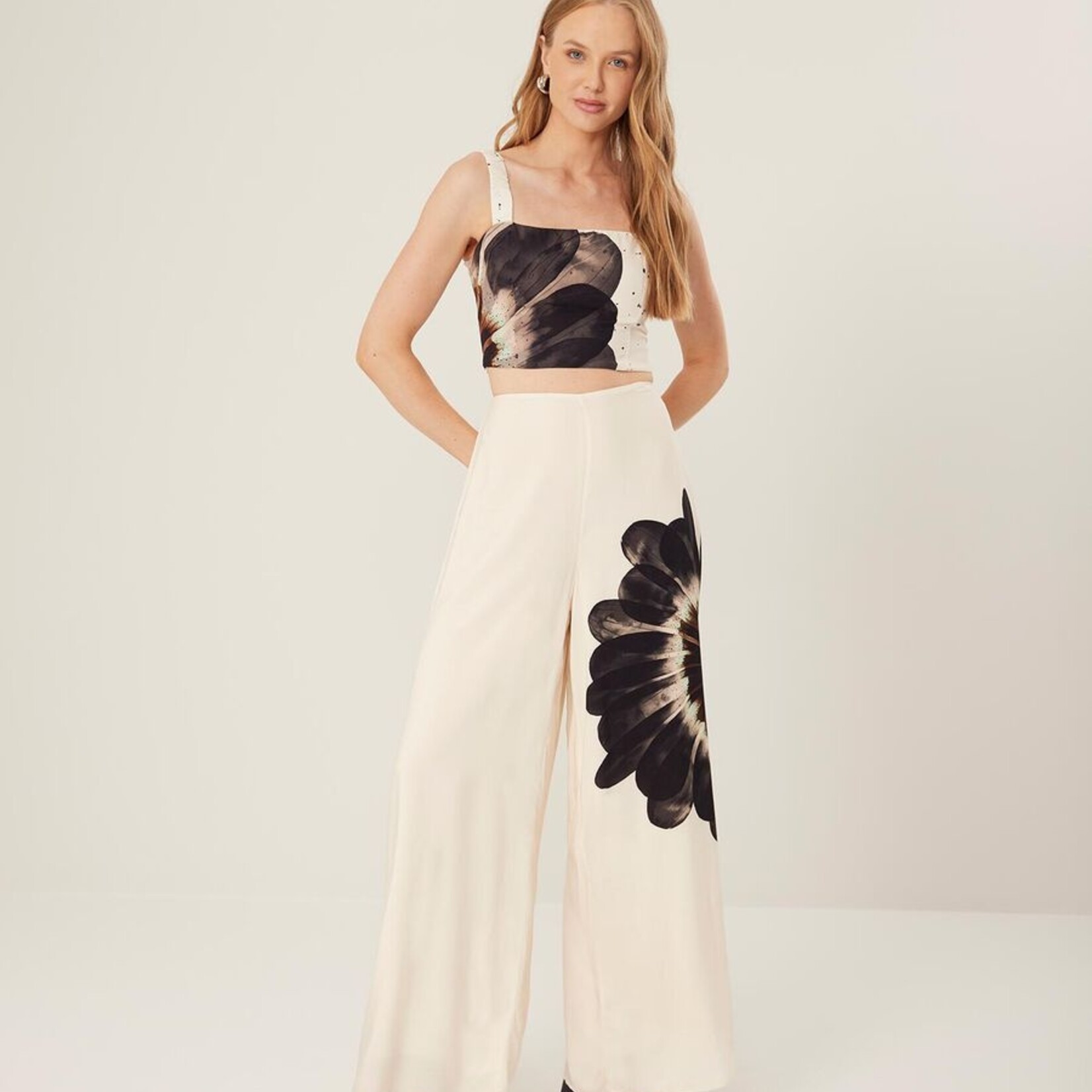Lez a Lez Pantalon jambe large - Creme