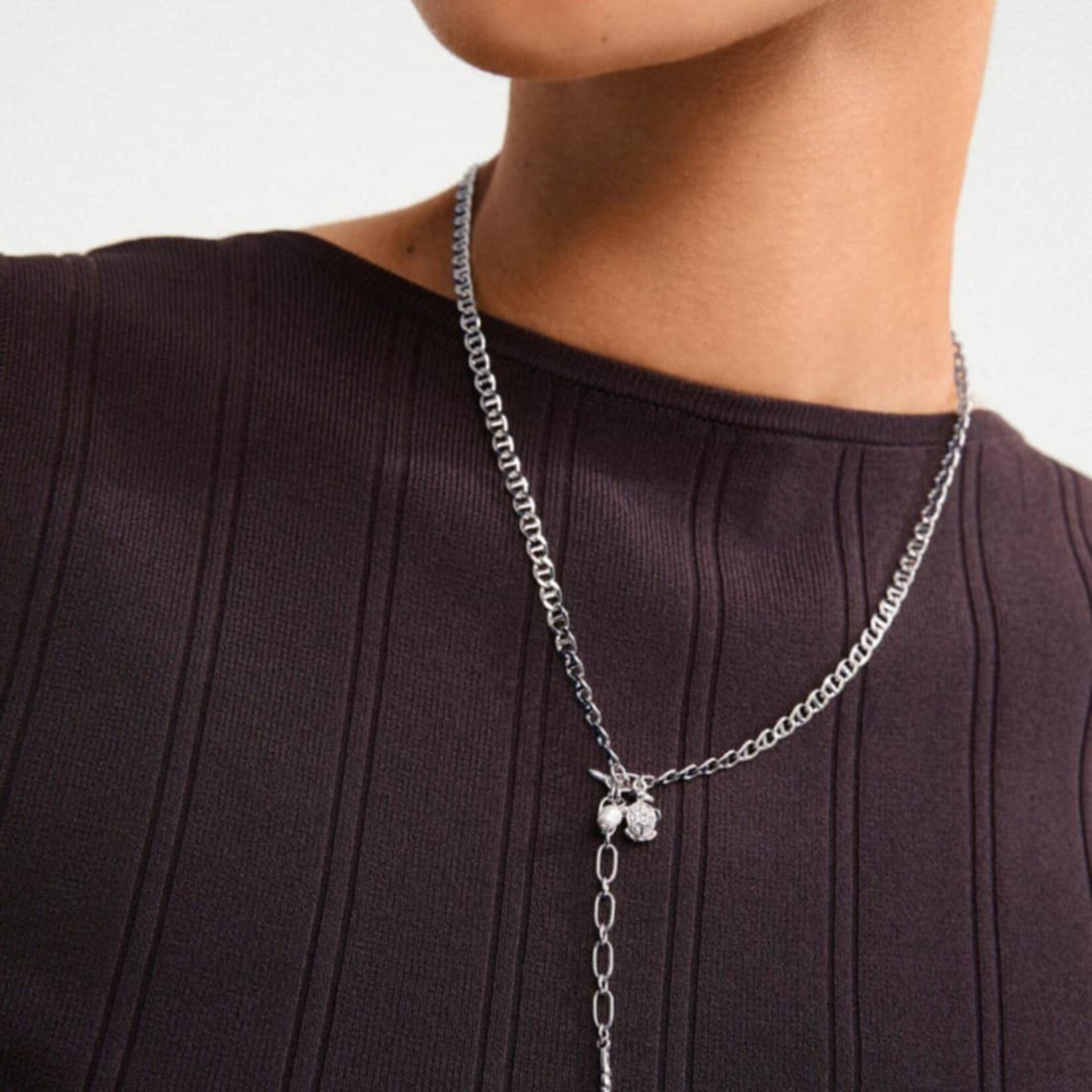 Pilgrim Breeze Collier 2en1 Recyclé - Silver Plated