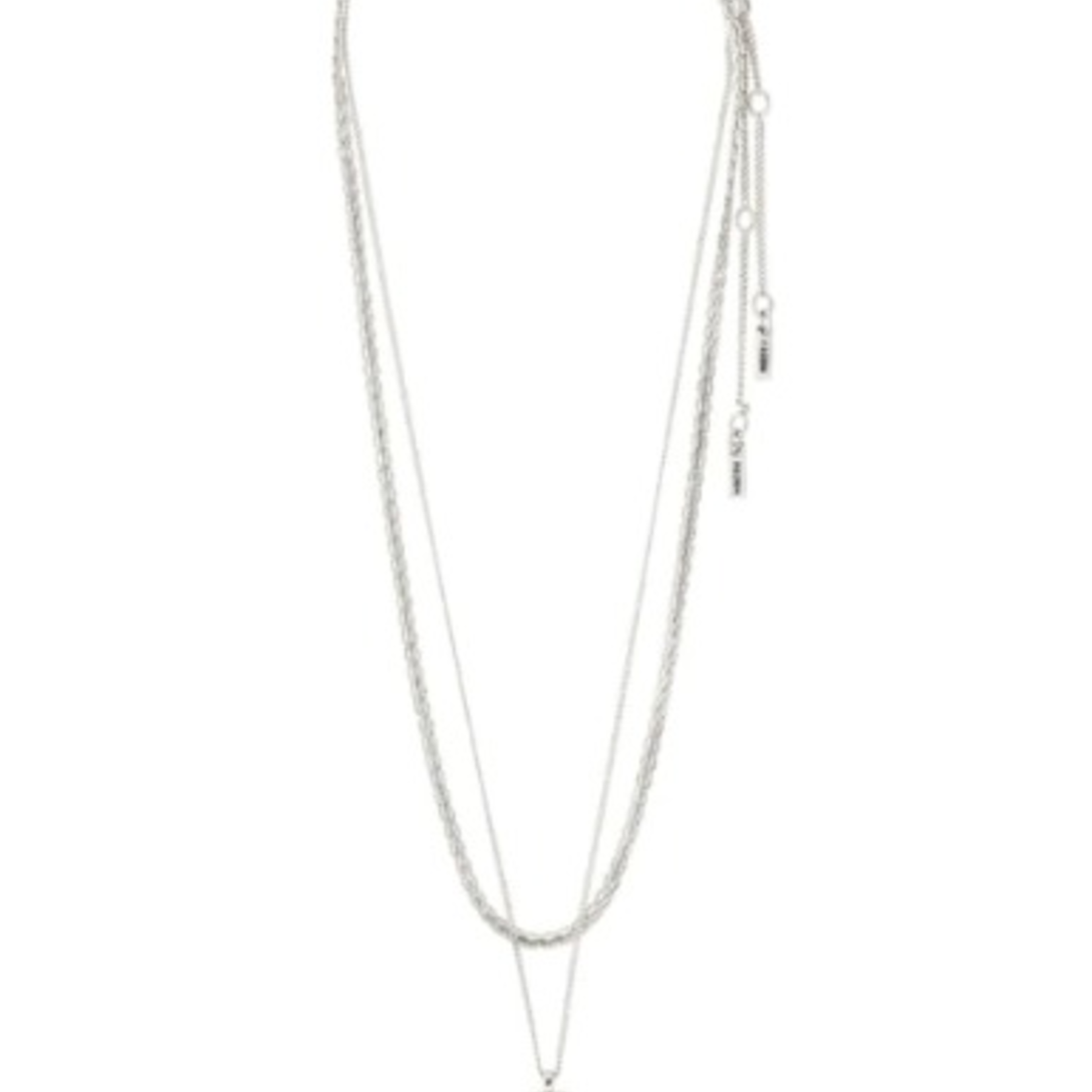 Pilgrim Nomad Collier 2en1 Recyclé - Silver Plated
