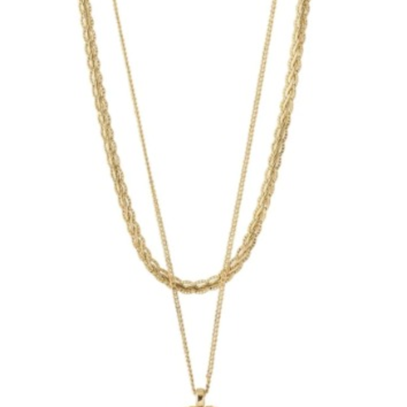 Pilgrim NOMAD  Collier 2en1 Recyclé - Gold Plated