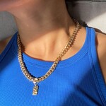 Pilgrim Fuchsia Collier Recyclé - Gold Plated