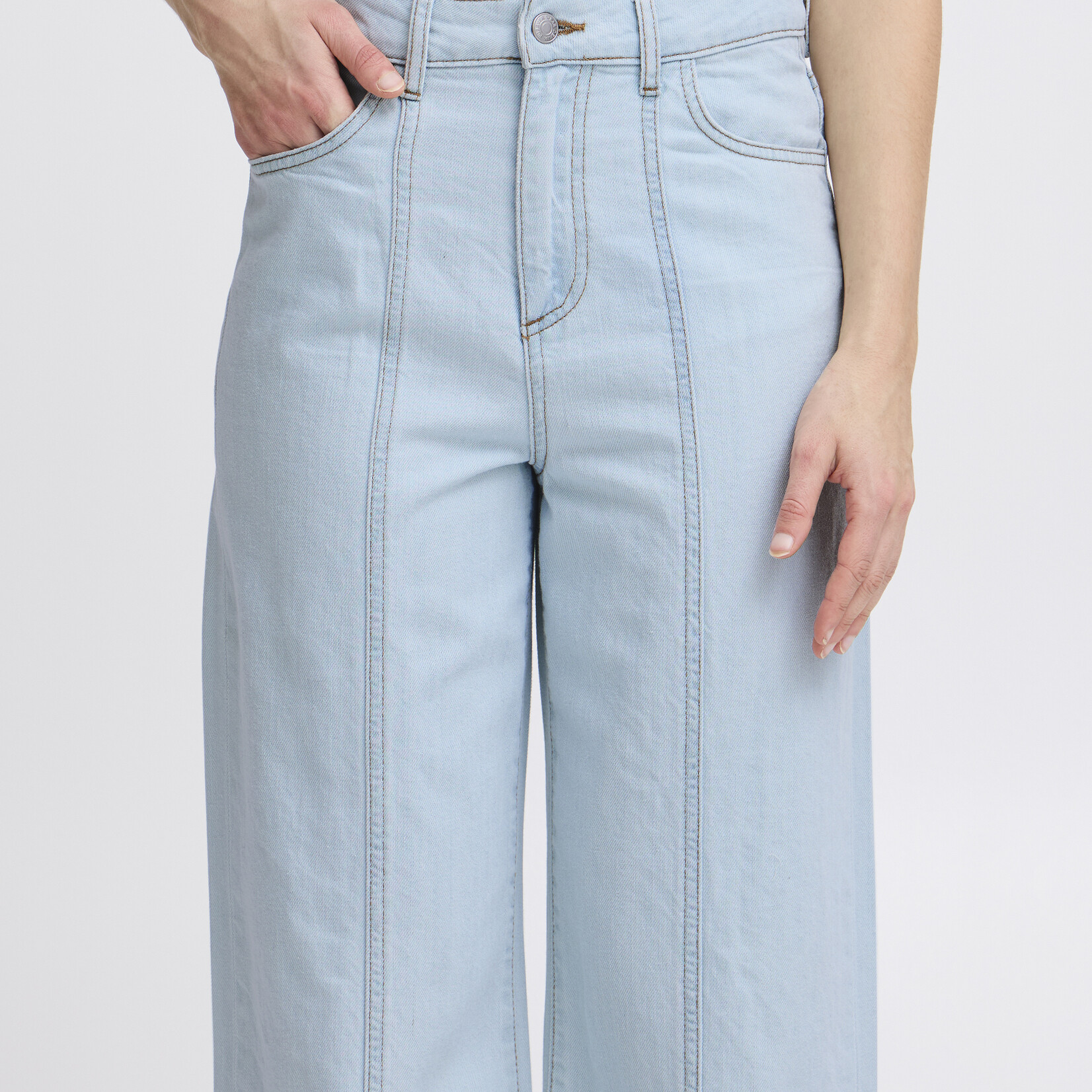 b.young Jeans Patte Large Lonia - Light Blue