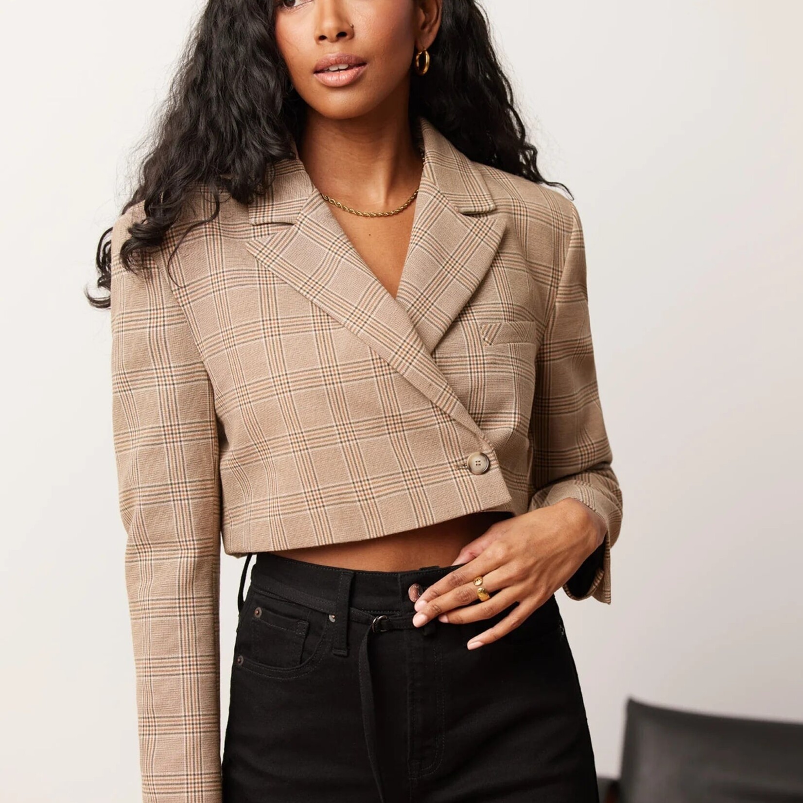 Jeans Lily Large à taille haute - Noir