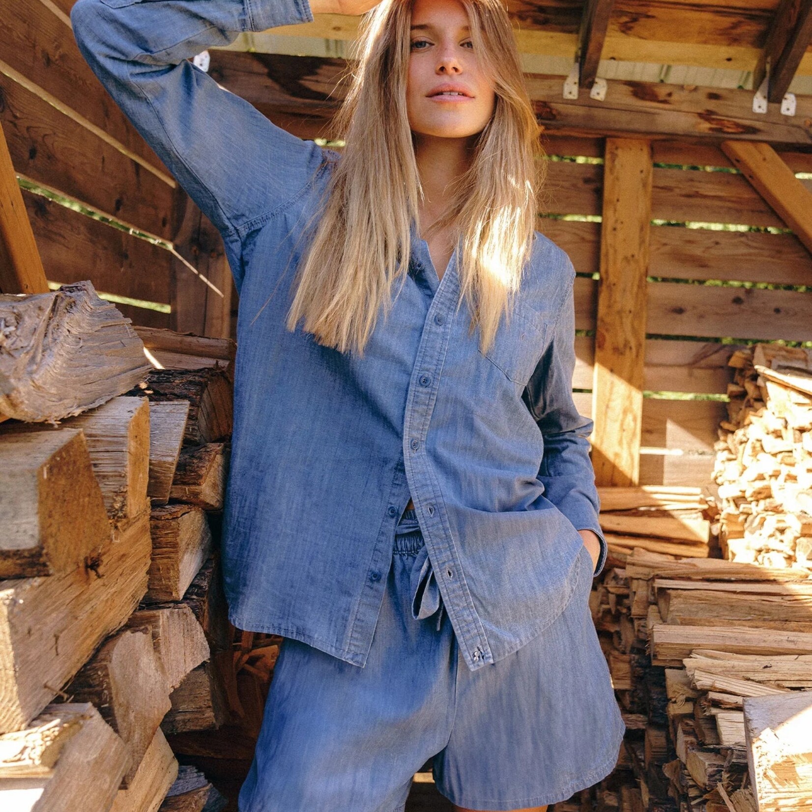 Short jeans taille haute - Pansy