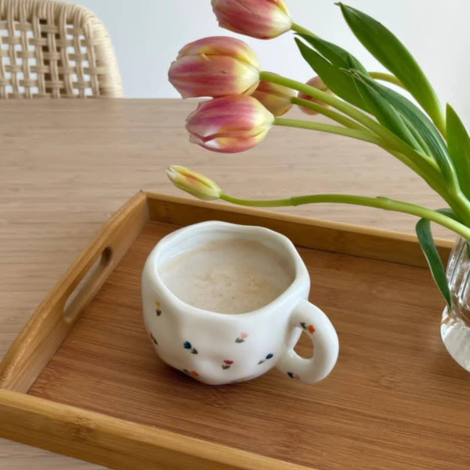 moi d'abord Tasse Tulipes Colorées