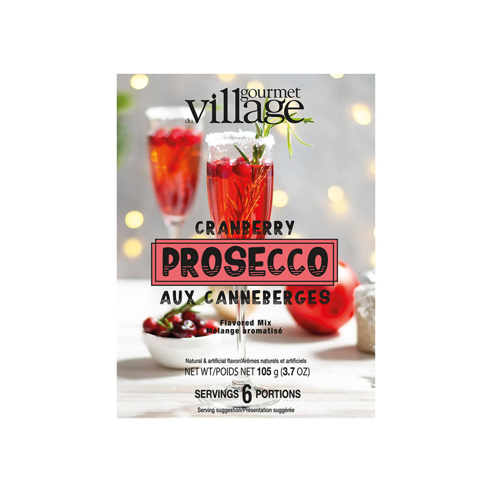 Gourmet du Village Mélange Prosecco aux canneberges