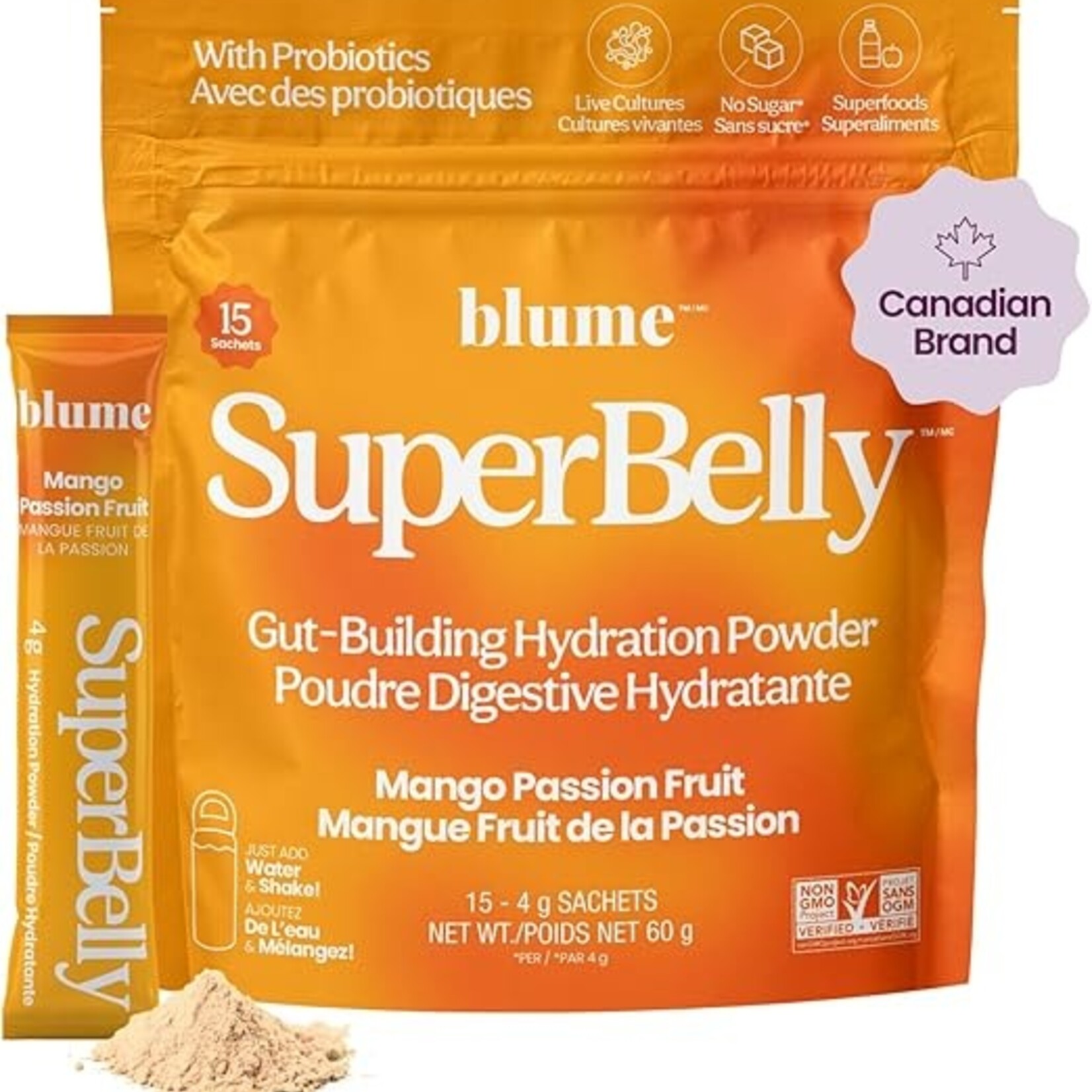 Blume Poudre digestive hydratante - Mangue & Fruit de la passion