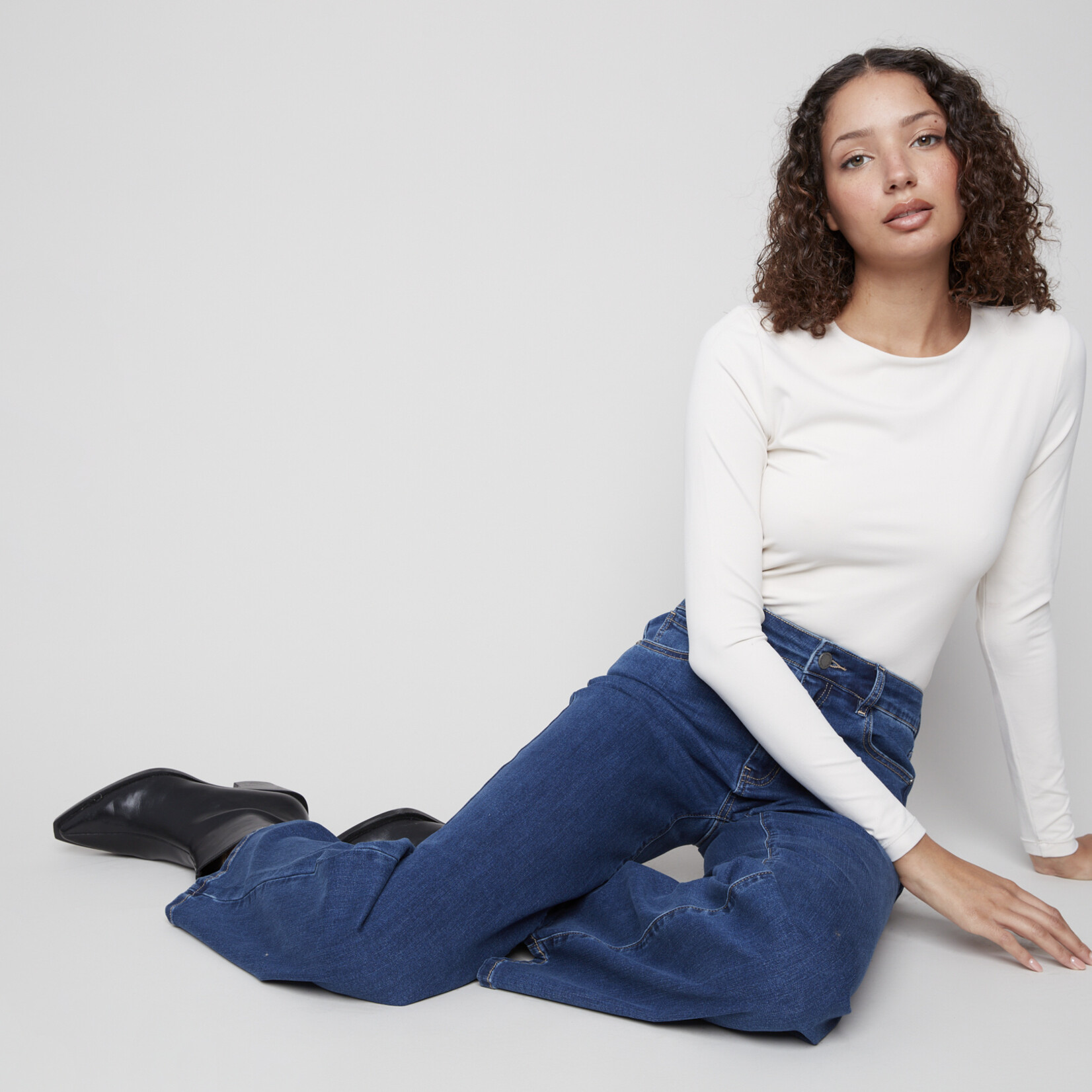 Charlie B Jean à jambe large - Indigo