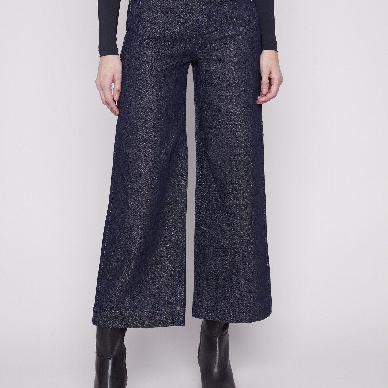 Charlie B Jean évasé avec poches plaquées - Bleu noir