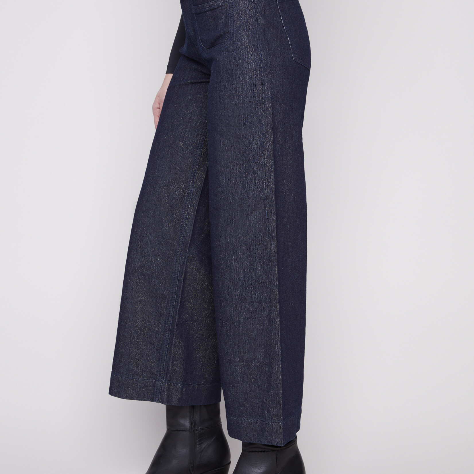 Charlie B Jean évasé avec poches plaquées - Bleu noir