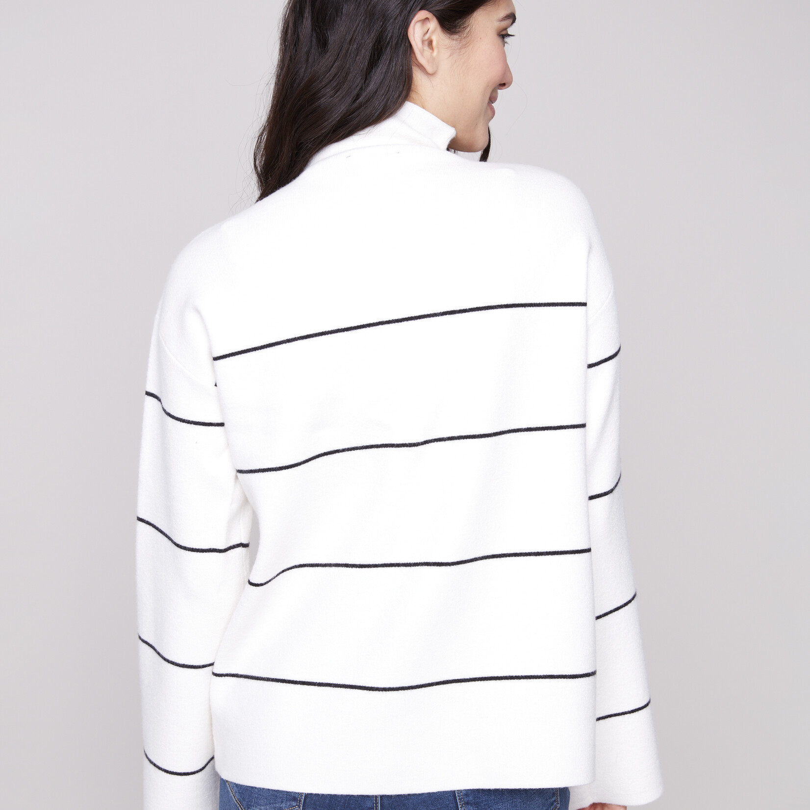 Charlie B Sweater col haut - Ecru