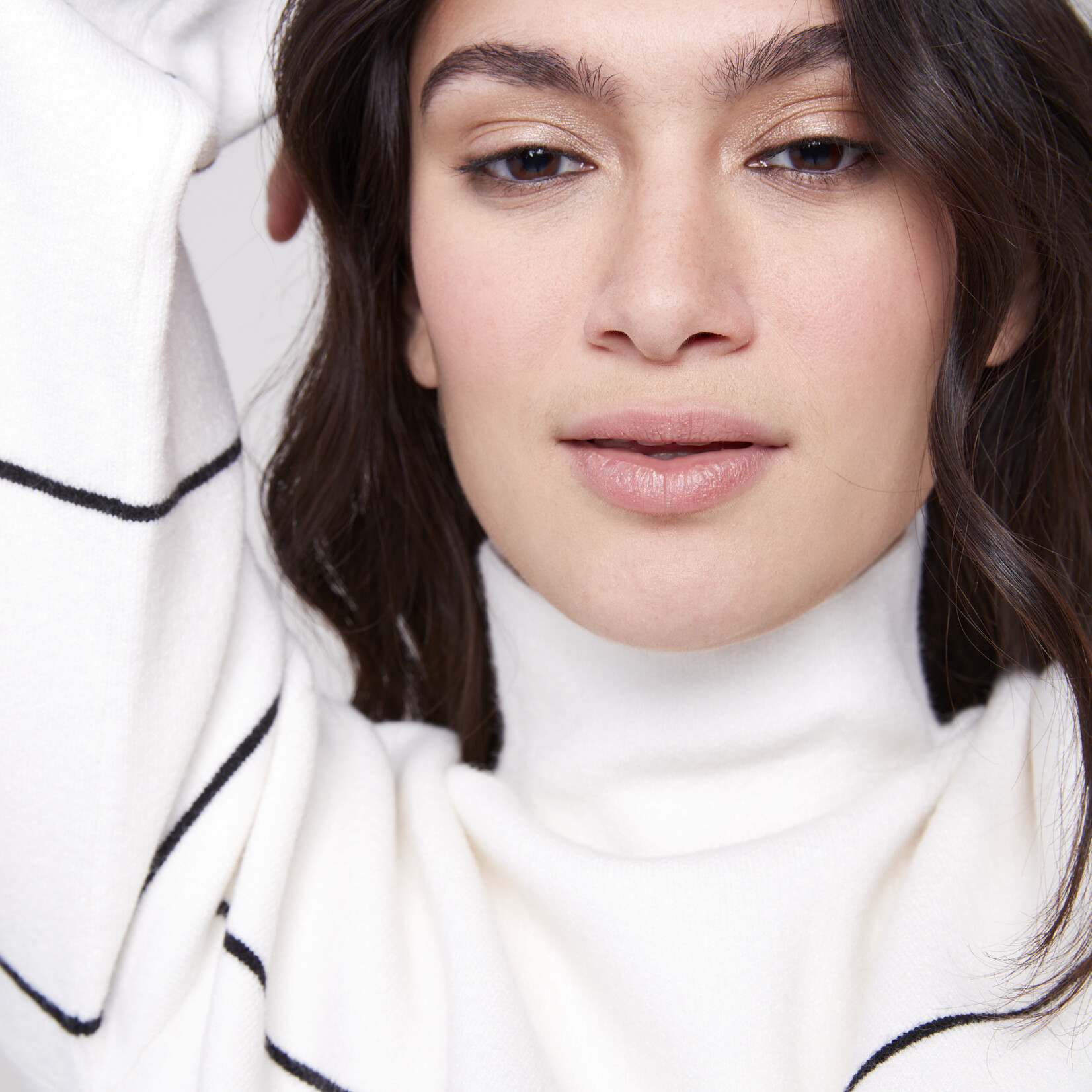 Charlie B Sweater col haut - Ecru