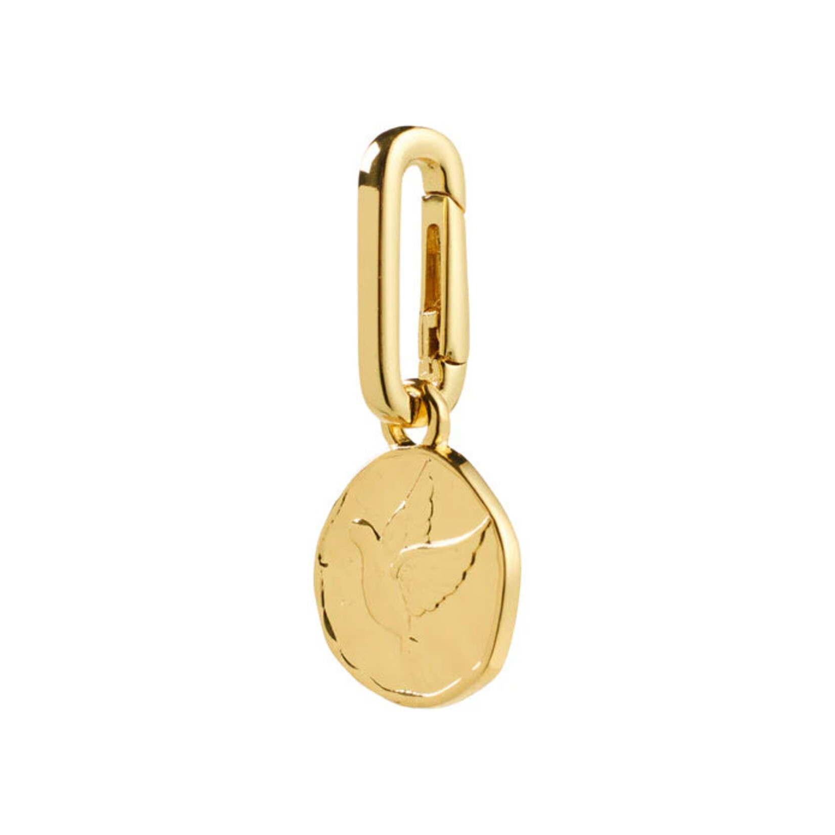 Pilgrim Charm Colombe de la Paix Recyclé - Gold Plated