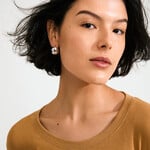 Pilgrim Jace Boucles D'oreilles Recyclé - Silver Plated